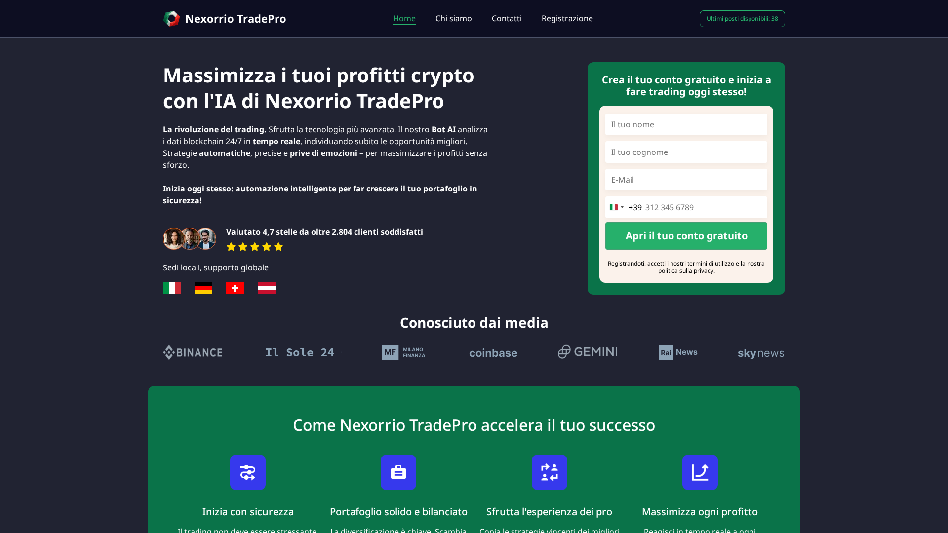 Screenshot of nexorriotradepro-it.com