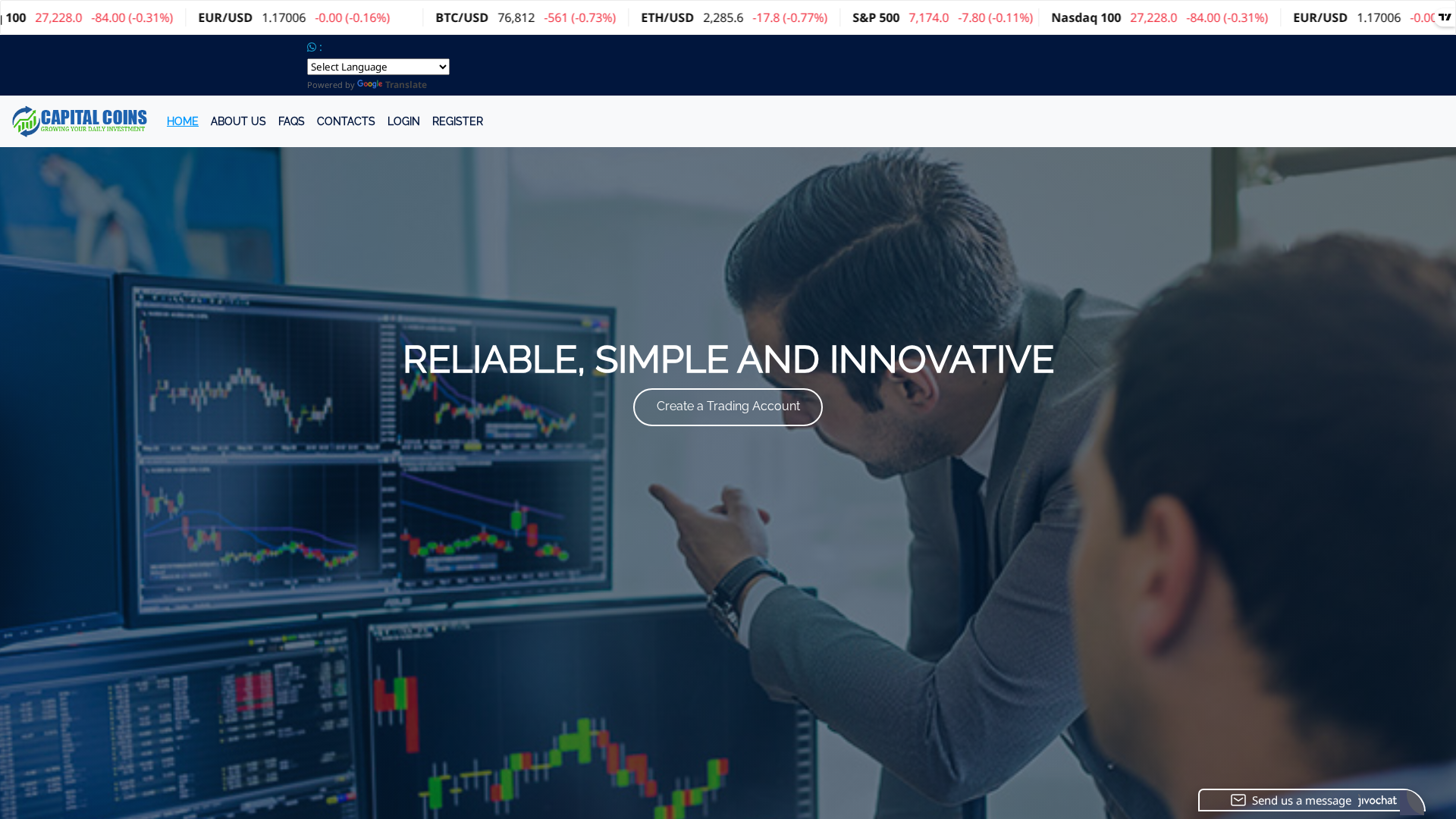 Screenshot of capitainvestmentfx.com