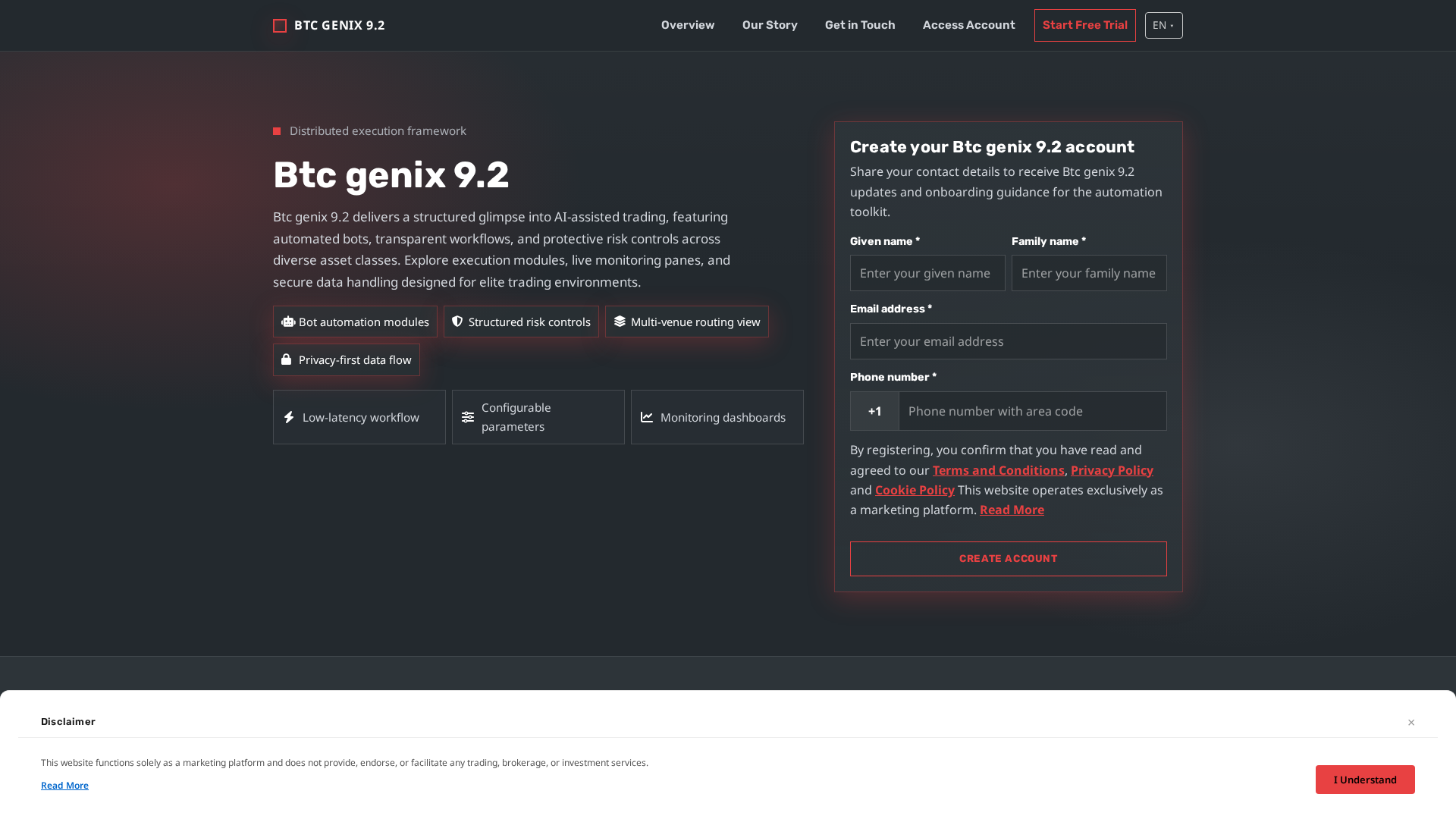 Screenshot of btcgenix9.pro