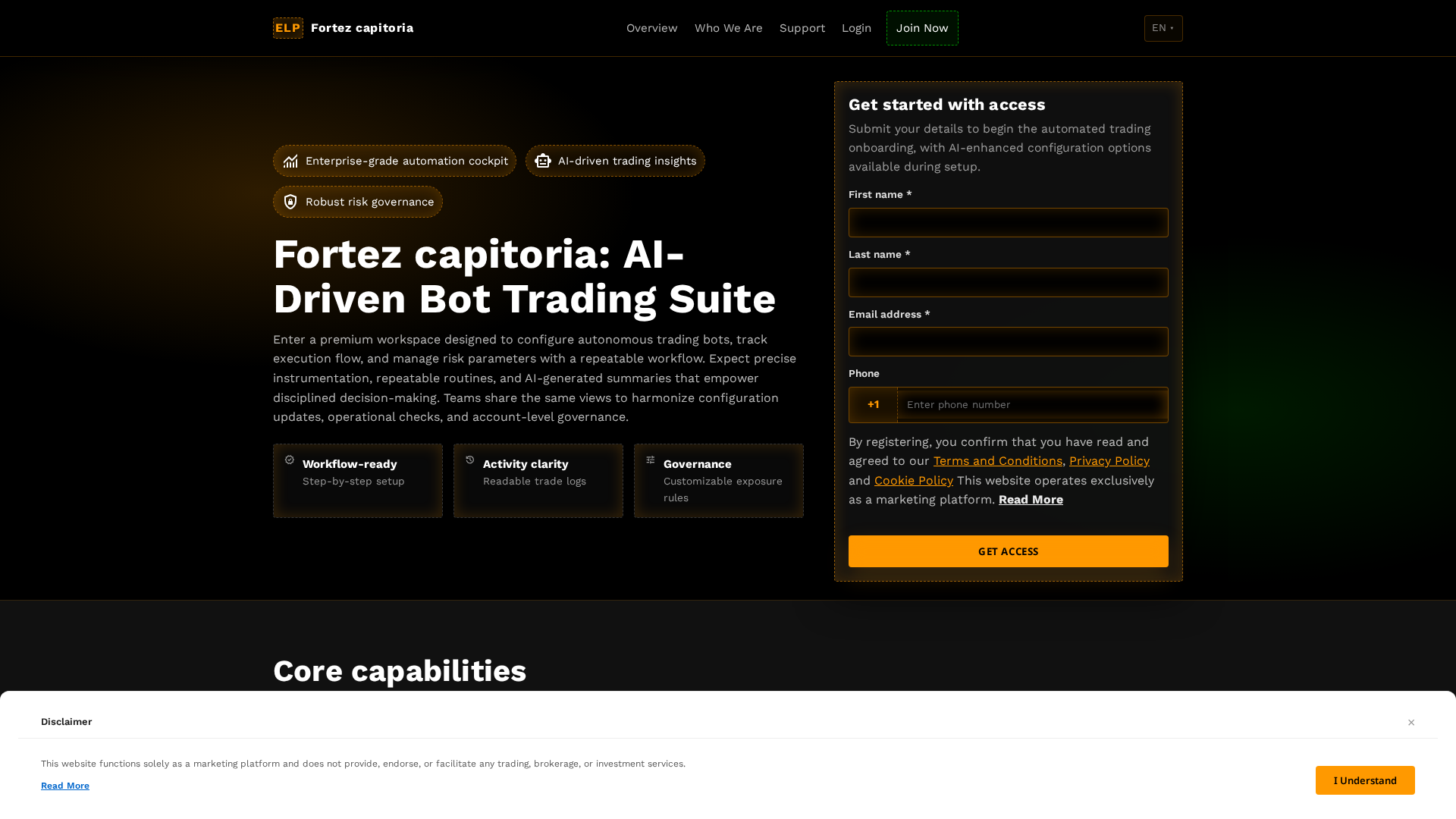 Screenshot of fortezcapitoria.pro