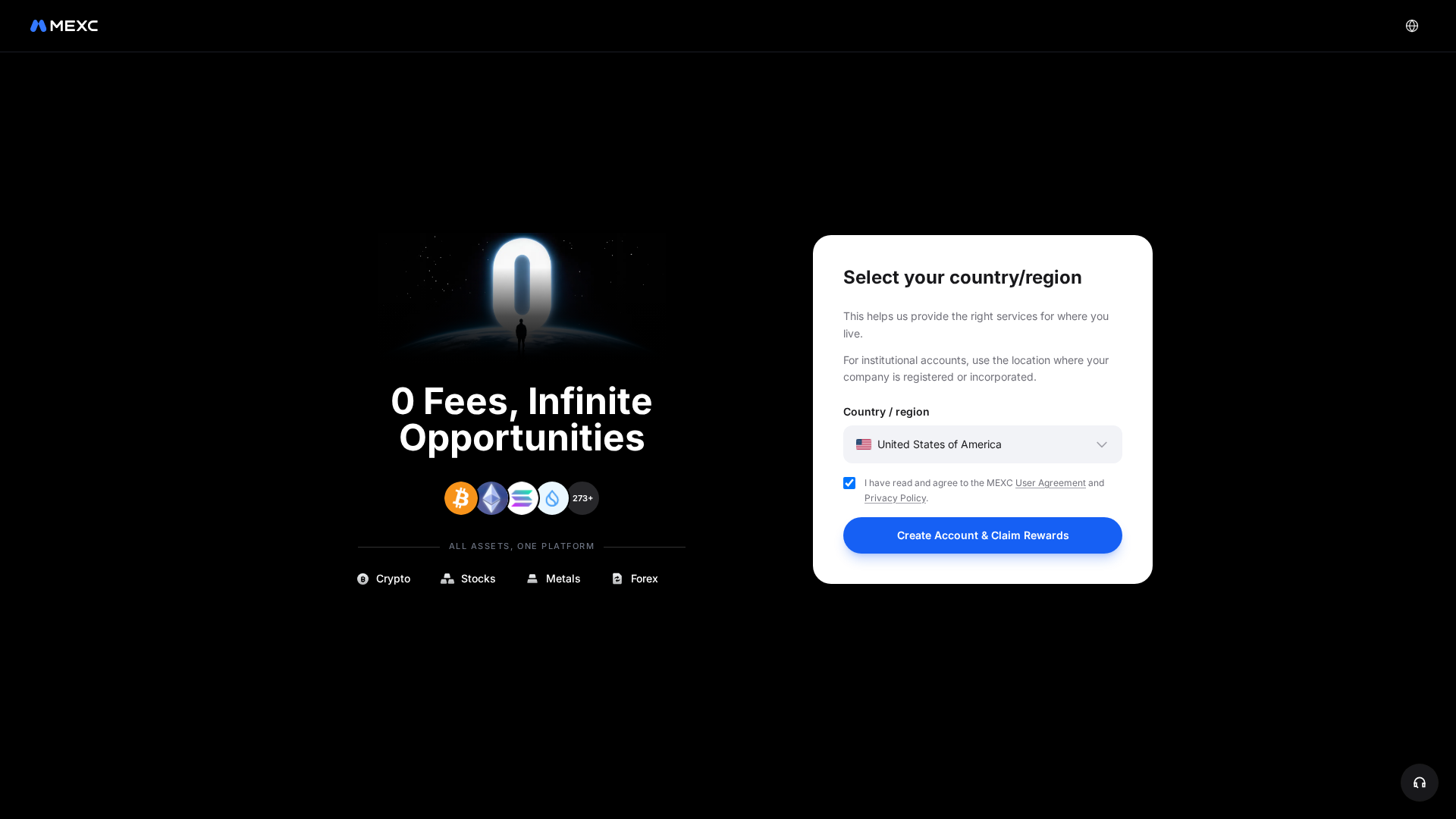 Screenshot of join-mexc.com