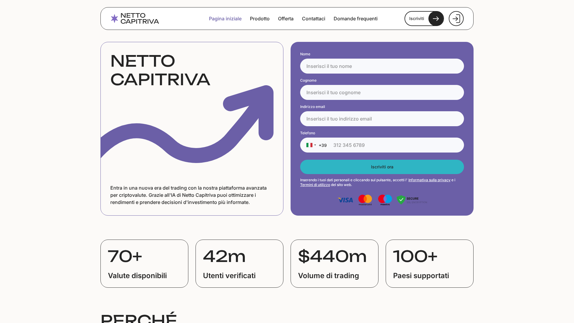 Screenshot of nettocapitriva.com
