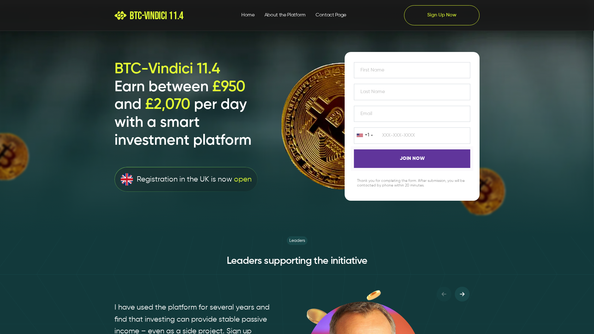 Screenshot of btc-vindici114-ai.com
