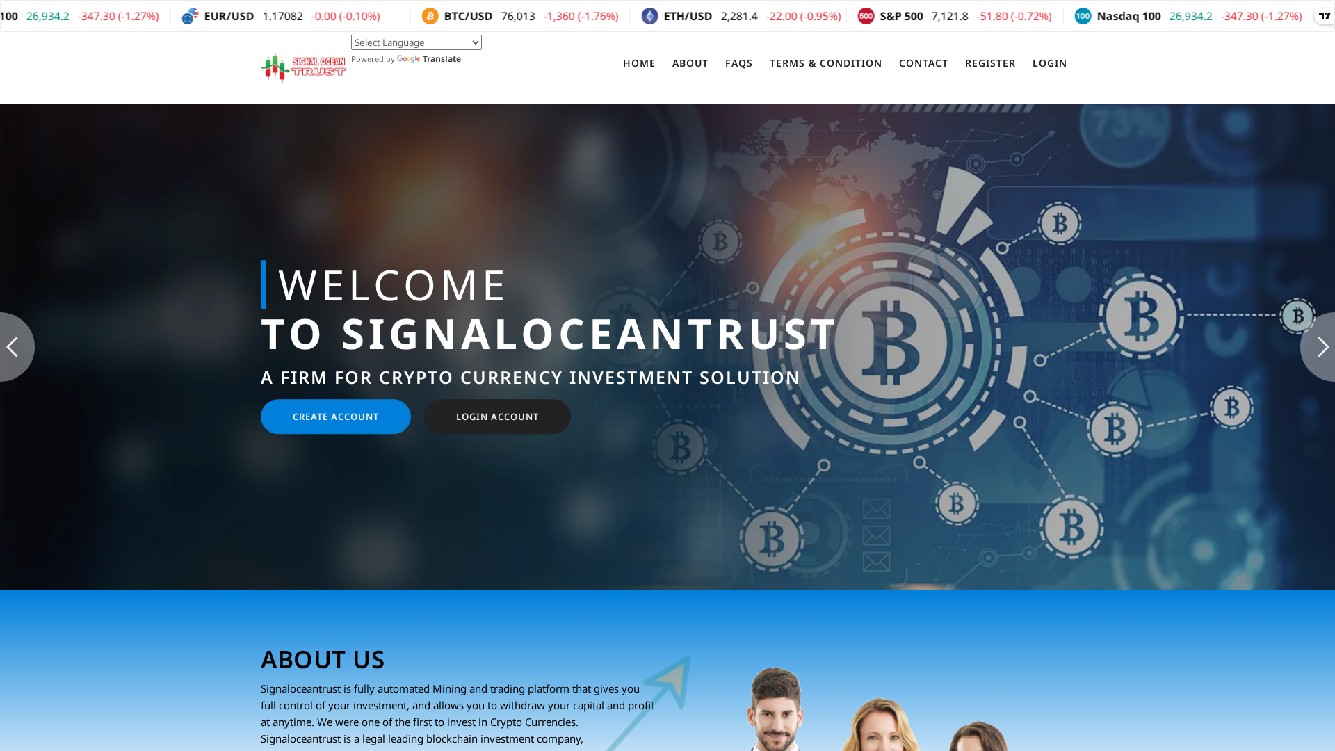 Screenshot of signaloceantrust.live