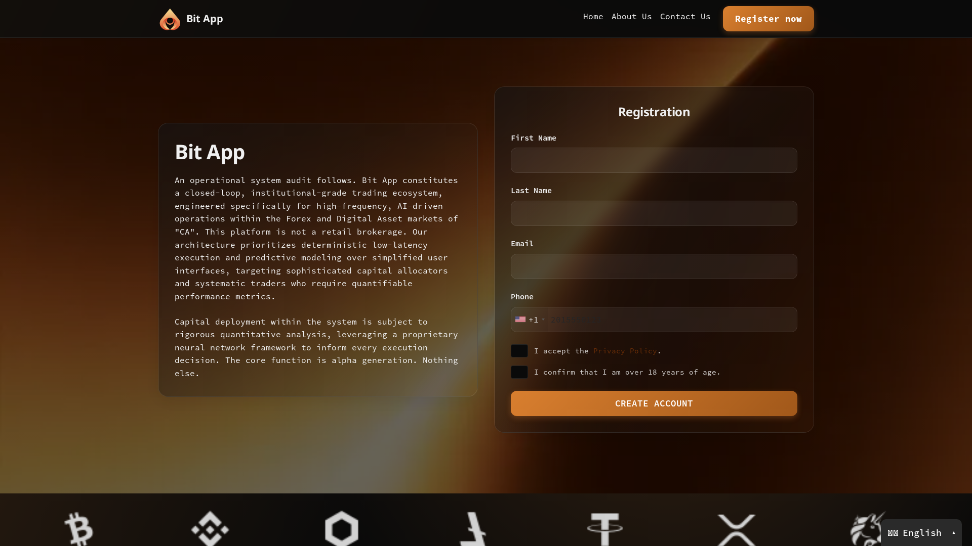Screenshot of bitapp.cloud