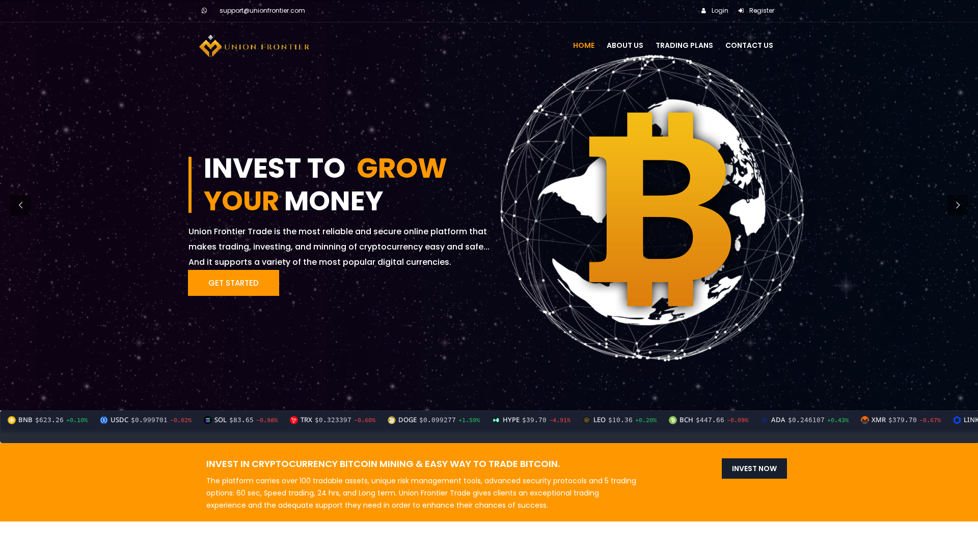 Screenshot of unionfrontiertrade.com