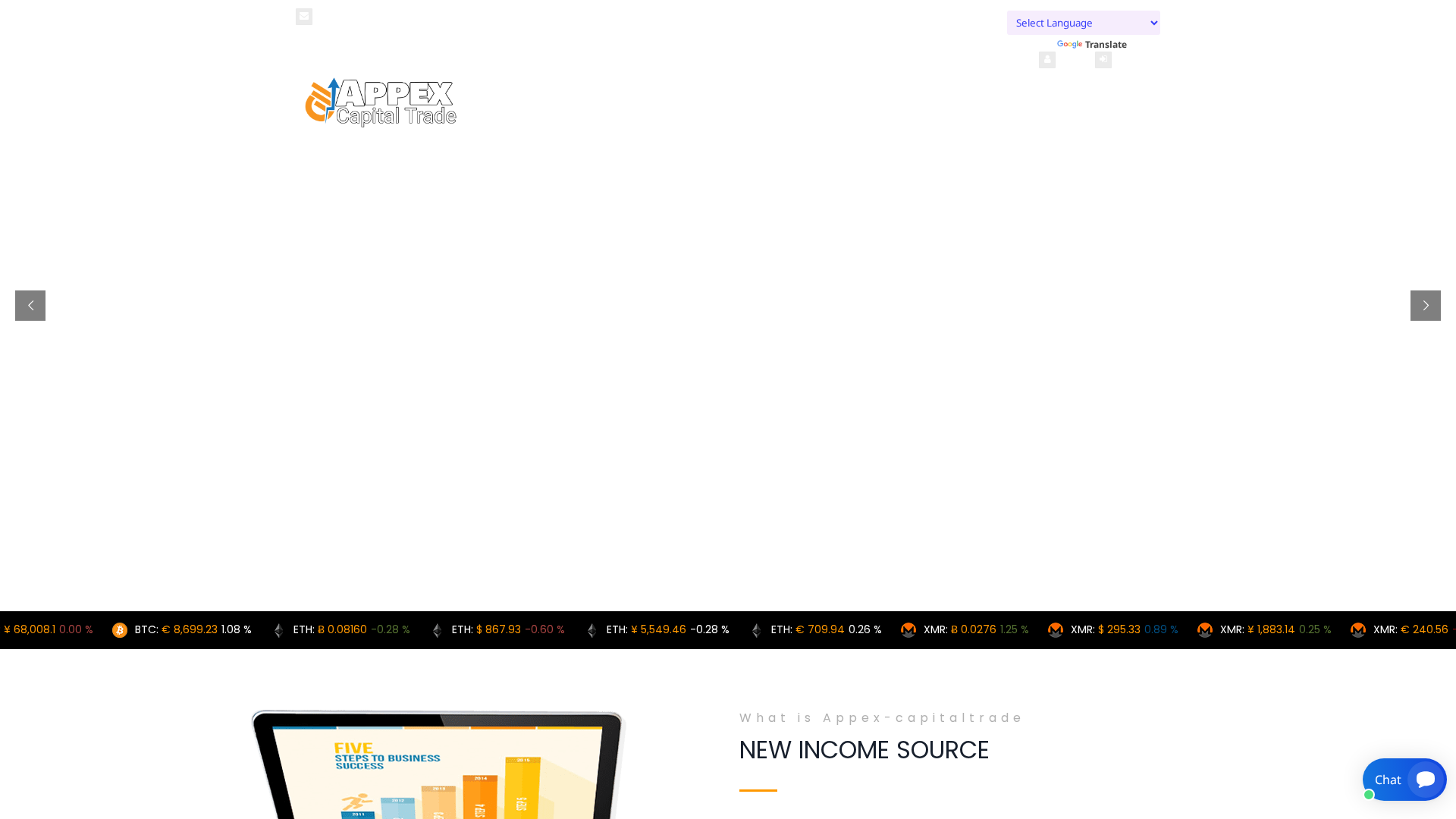 Screenshot of appex-capitaltrade.live