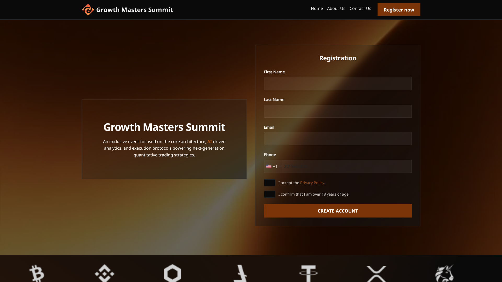 Screenshot of growthmasterssummit.site