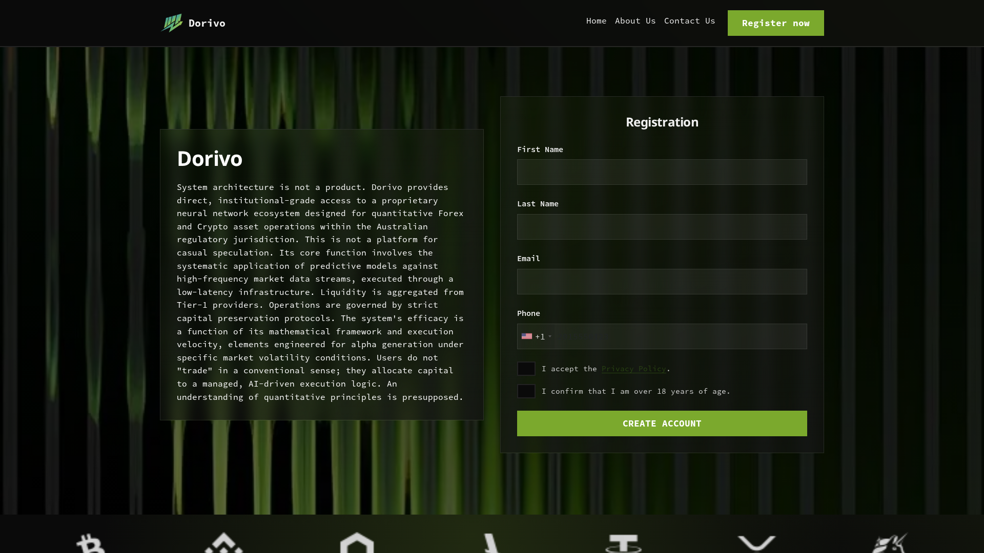 Screenshot of dorivo-crypto.pro