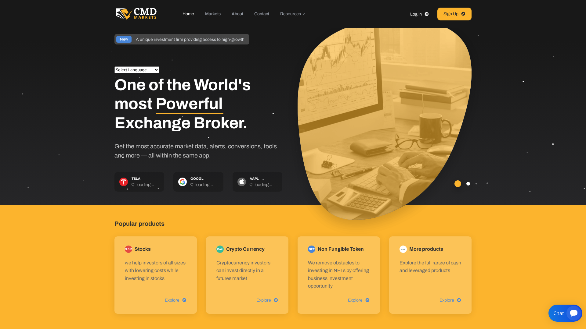 Screenshot of cmdmarkets.org