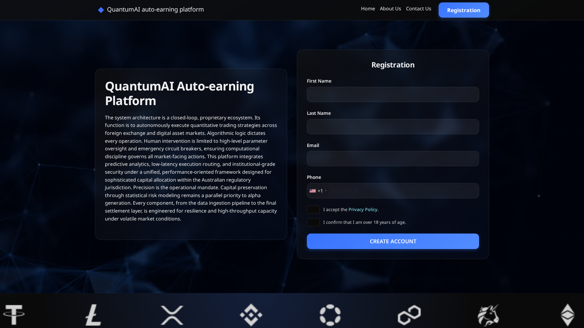 Screenshot of quantumai-crypto.pro
