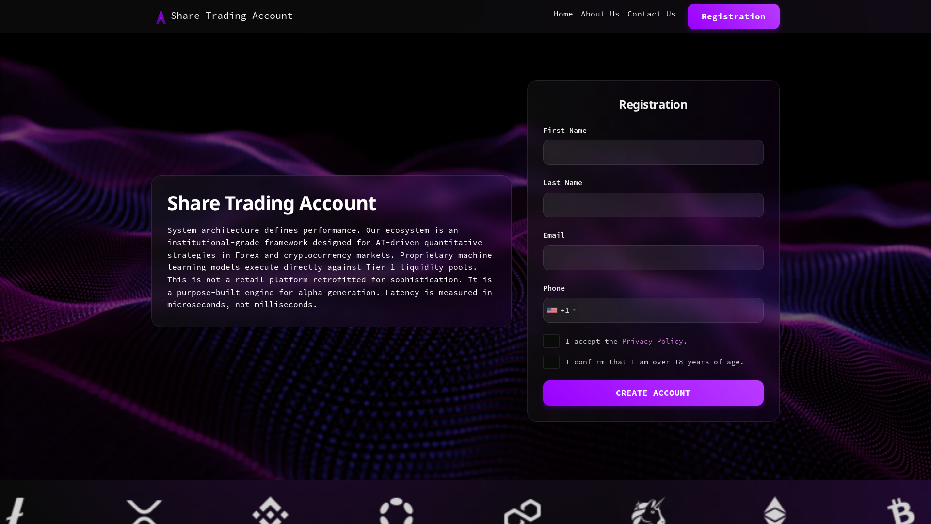 Screenshot of sharetradingaccount.site