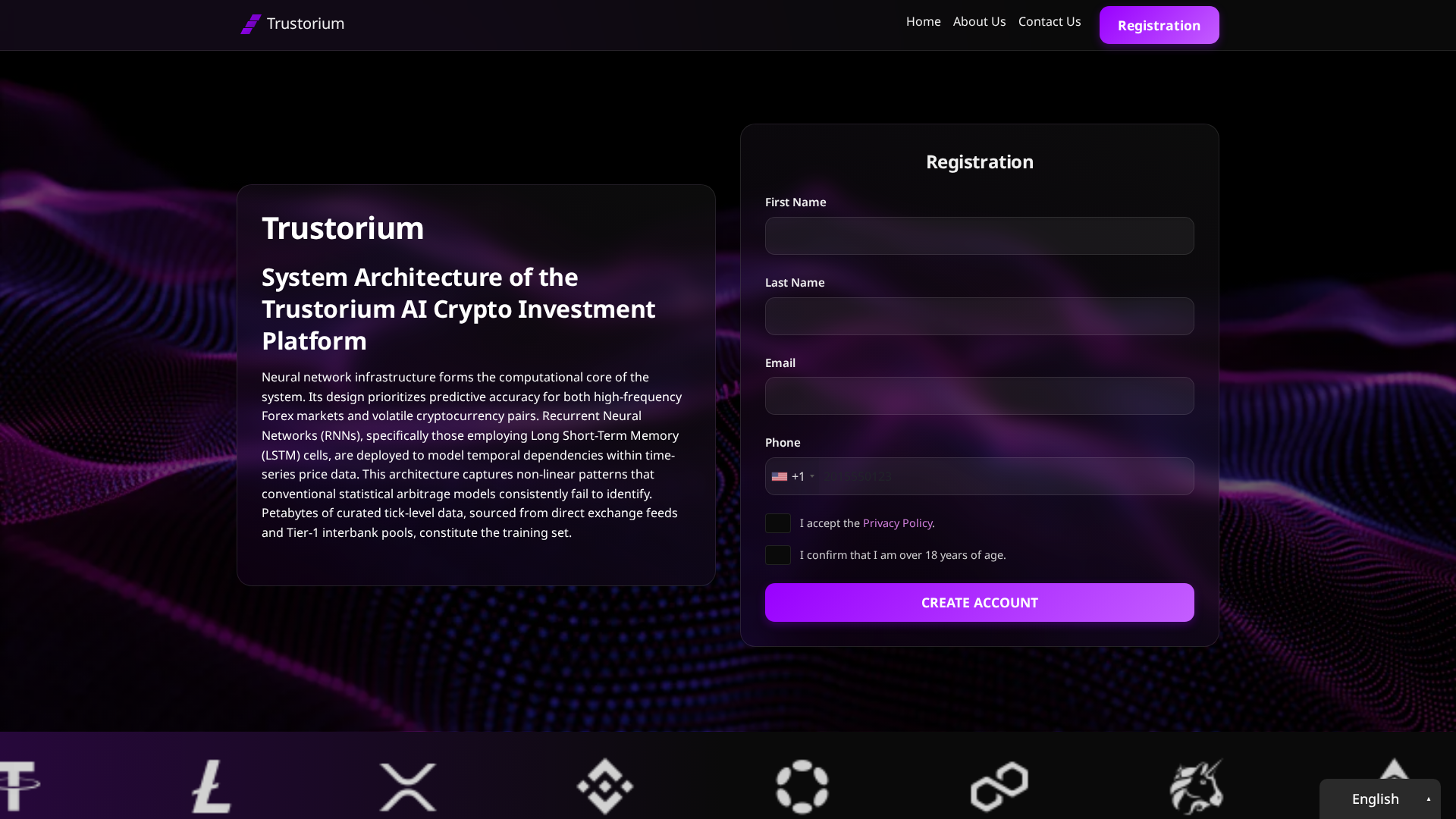 Screenshot of trustorium.online
