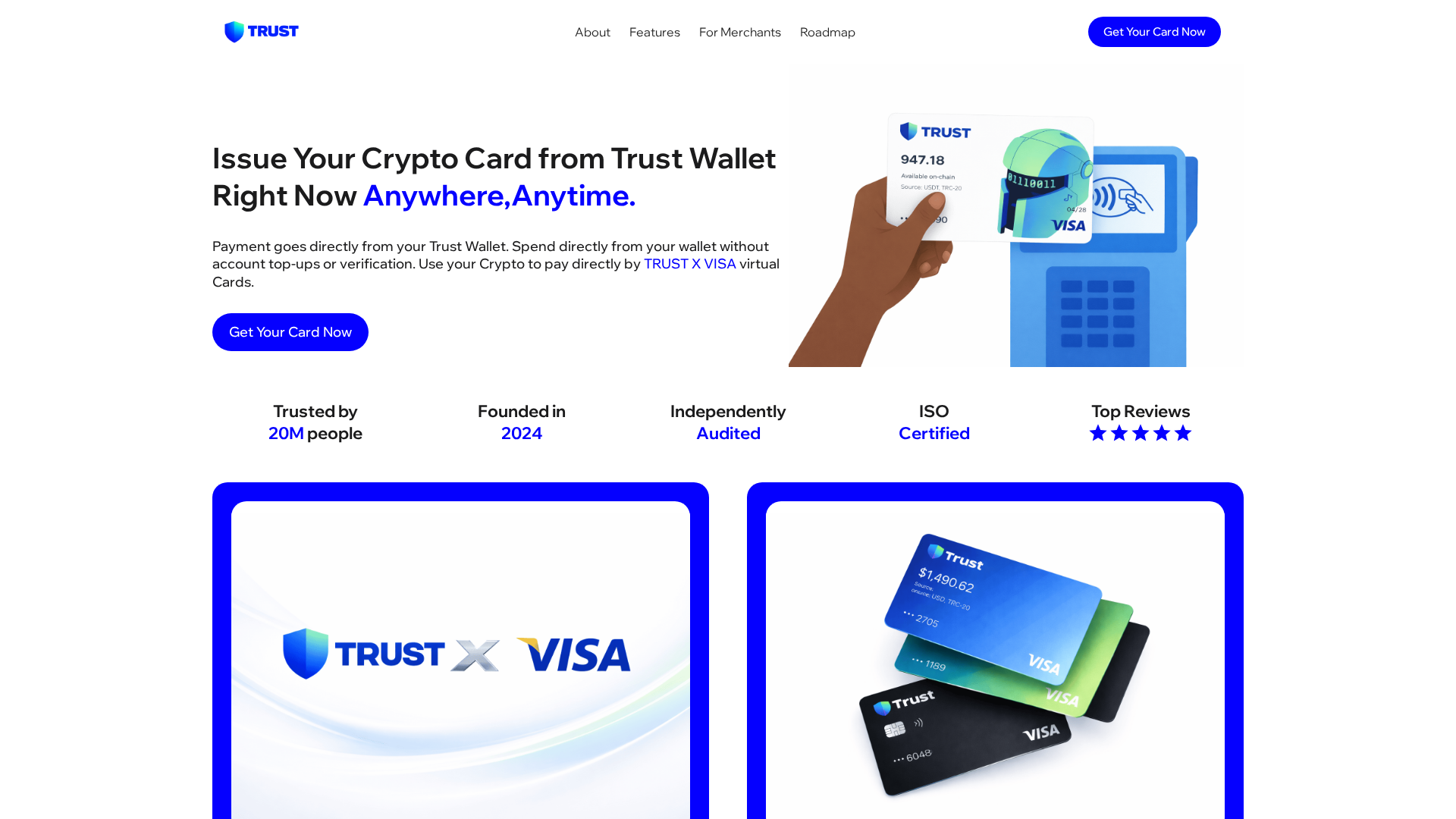 Screenshot of trustwalletcard.my