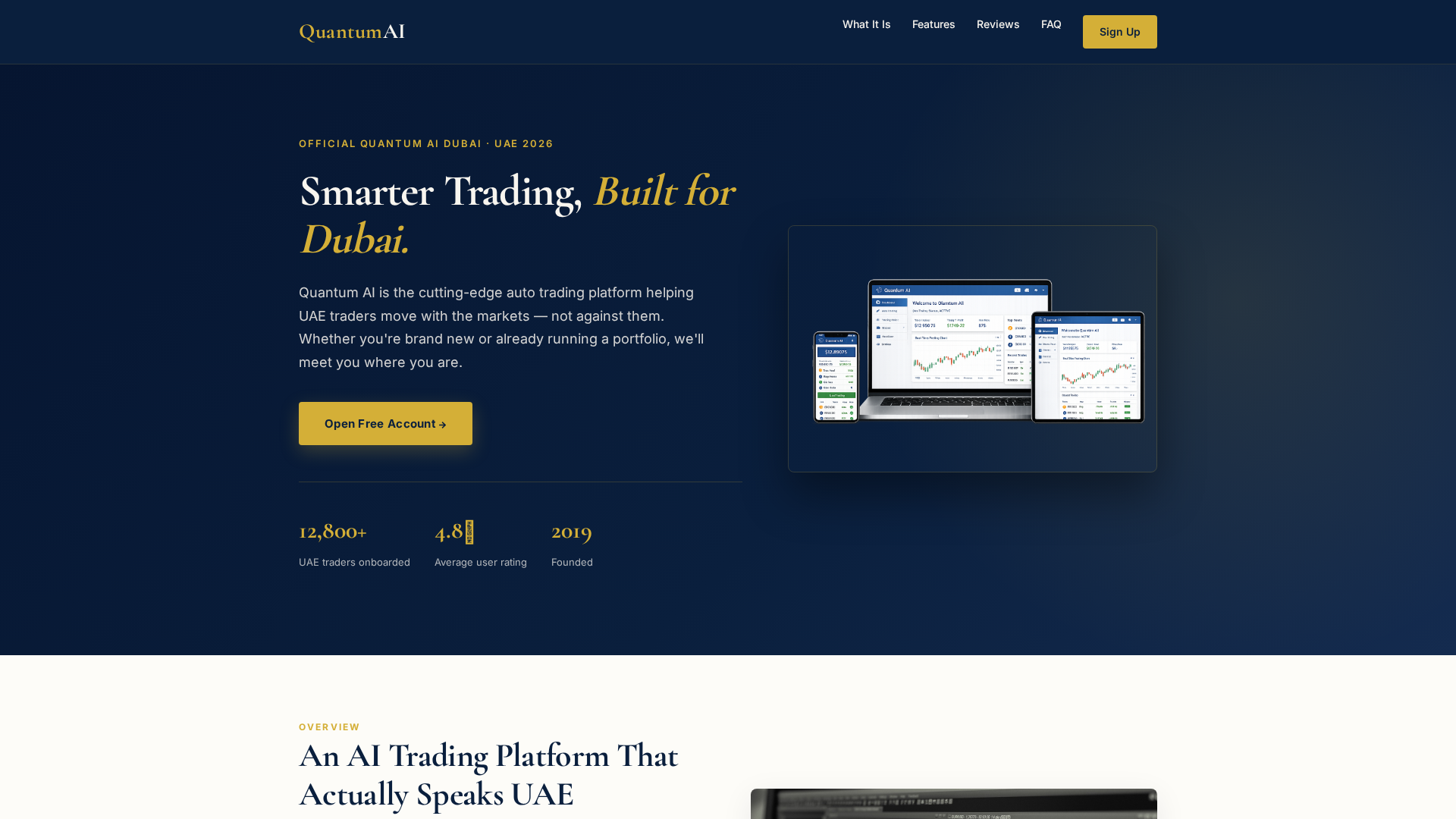 Screenshot of quantumai-dubai.com