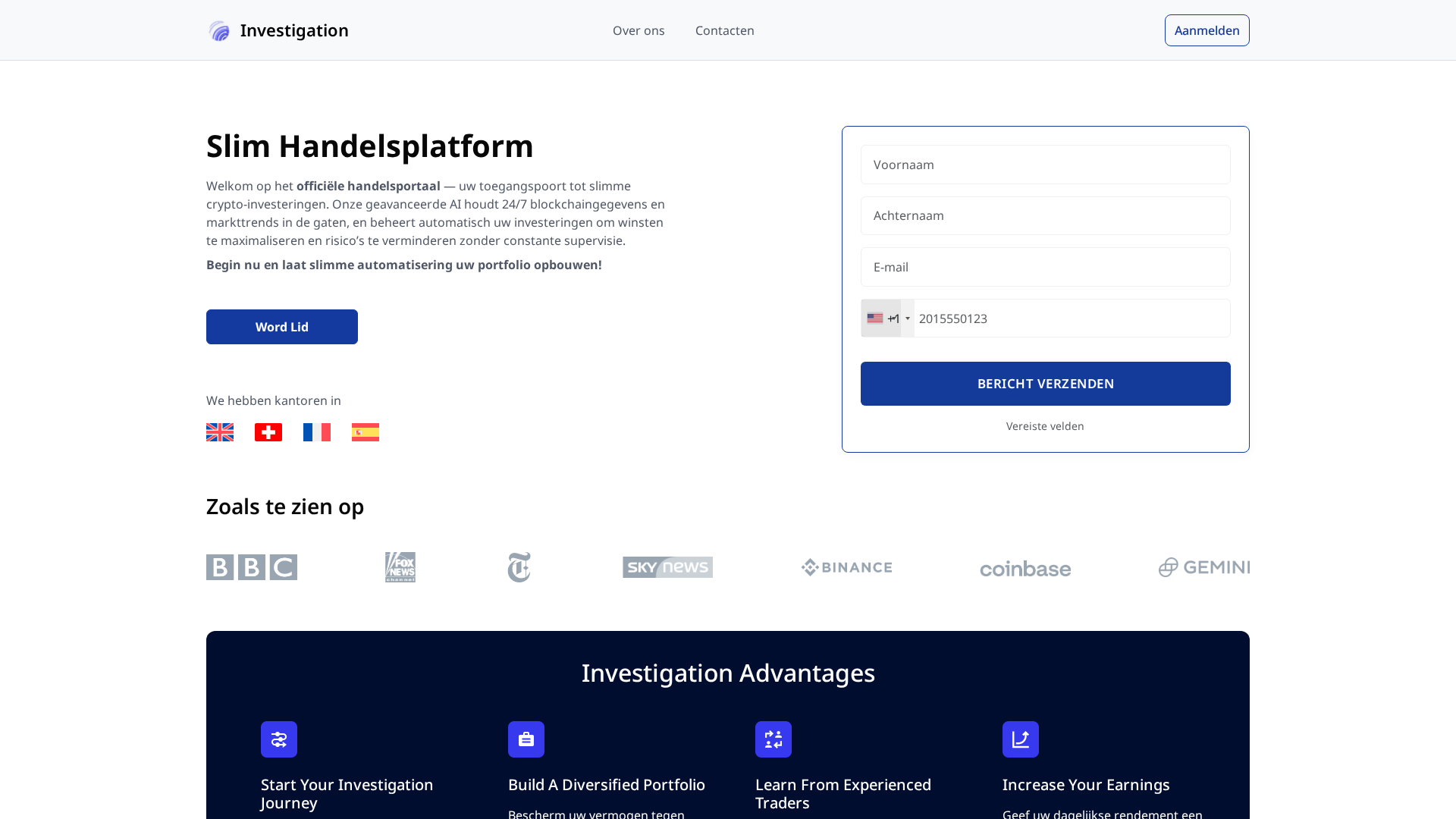 Screenshot of investigation-platform.com