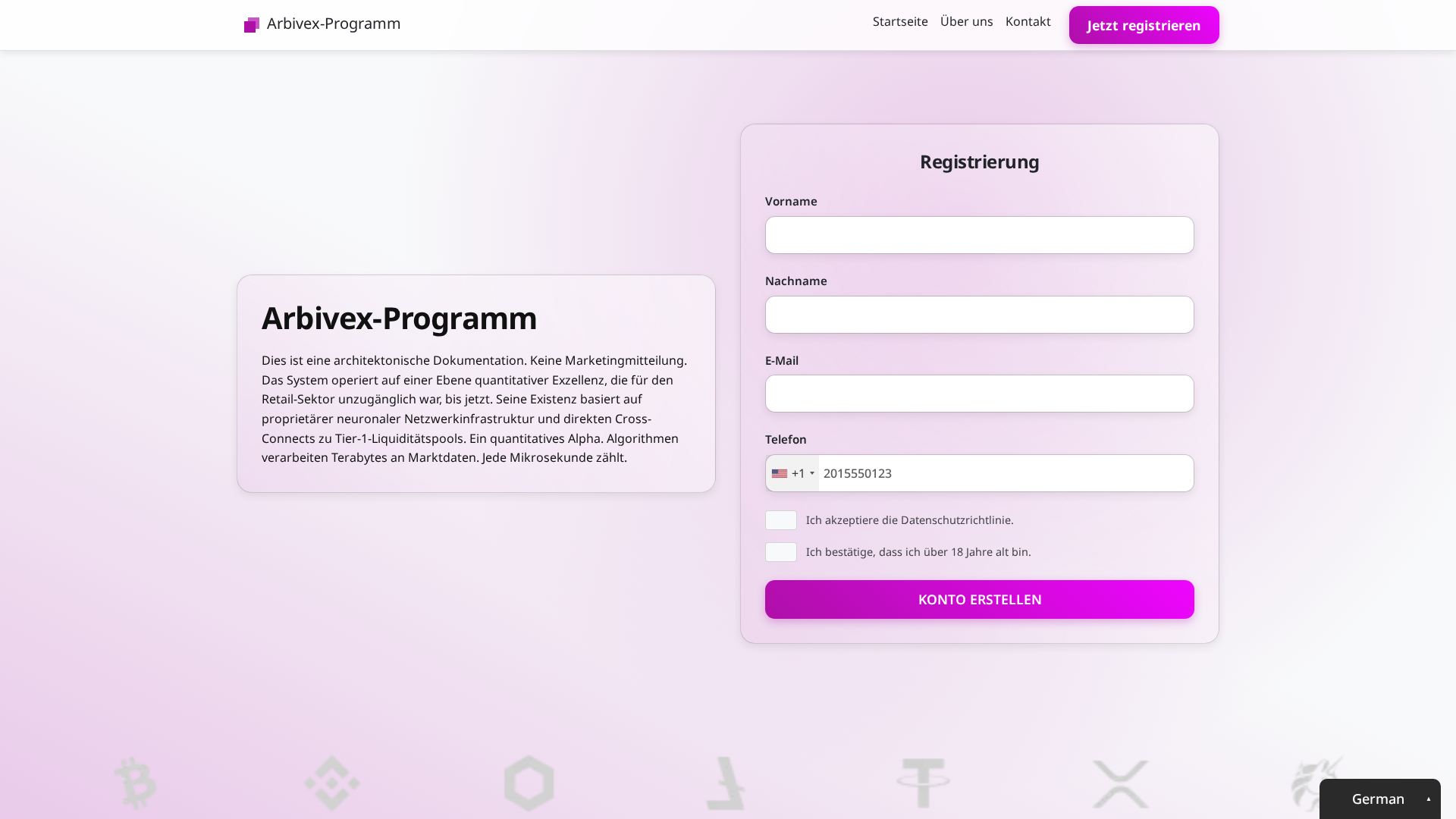 Screenshot of arbivex-programm.pro