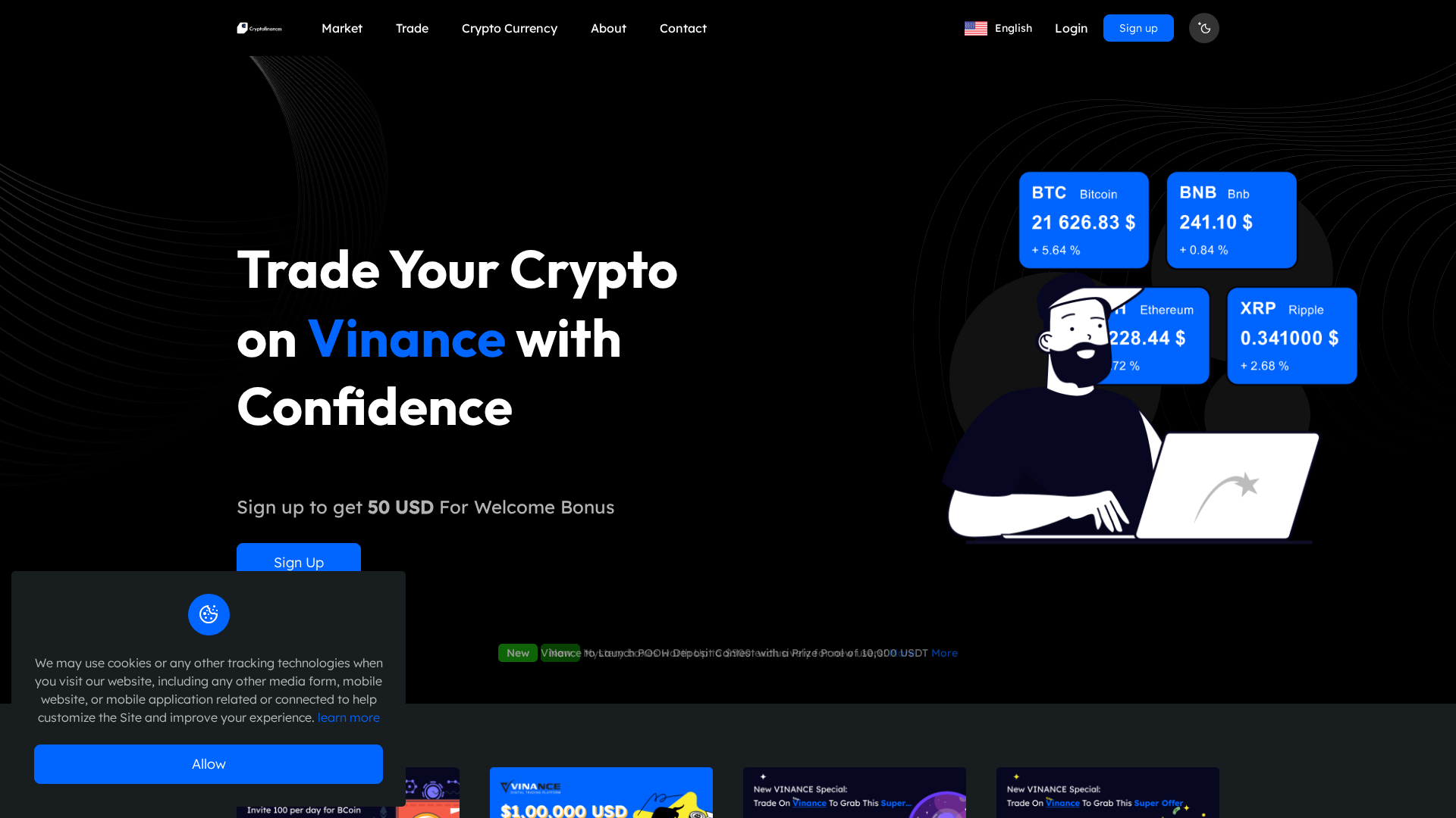 Screenshot of cryptofinances.org