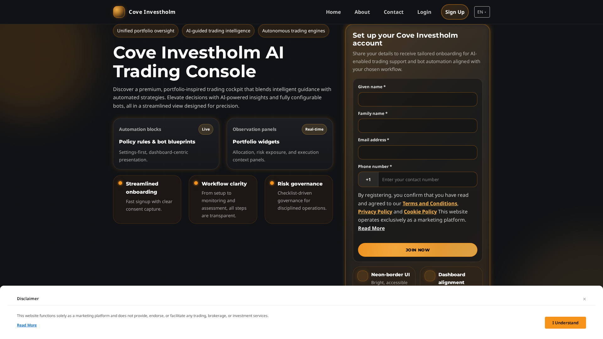 Screenshot of coveinvestholm.digital