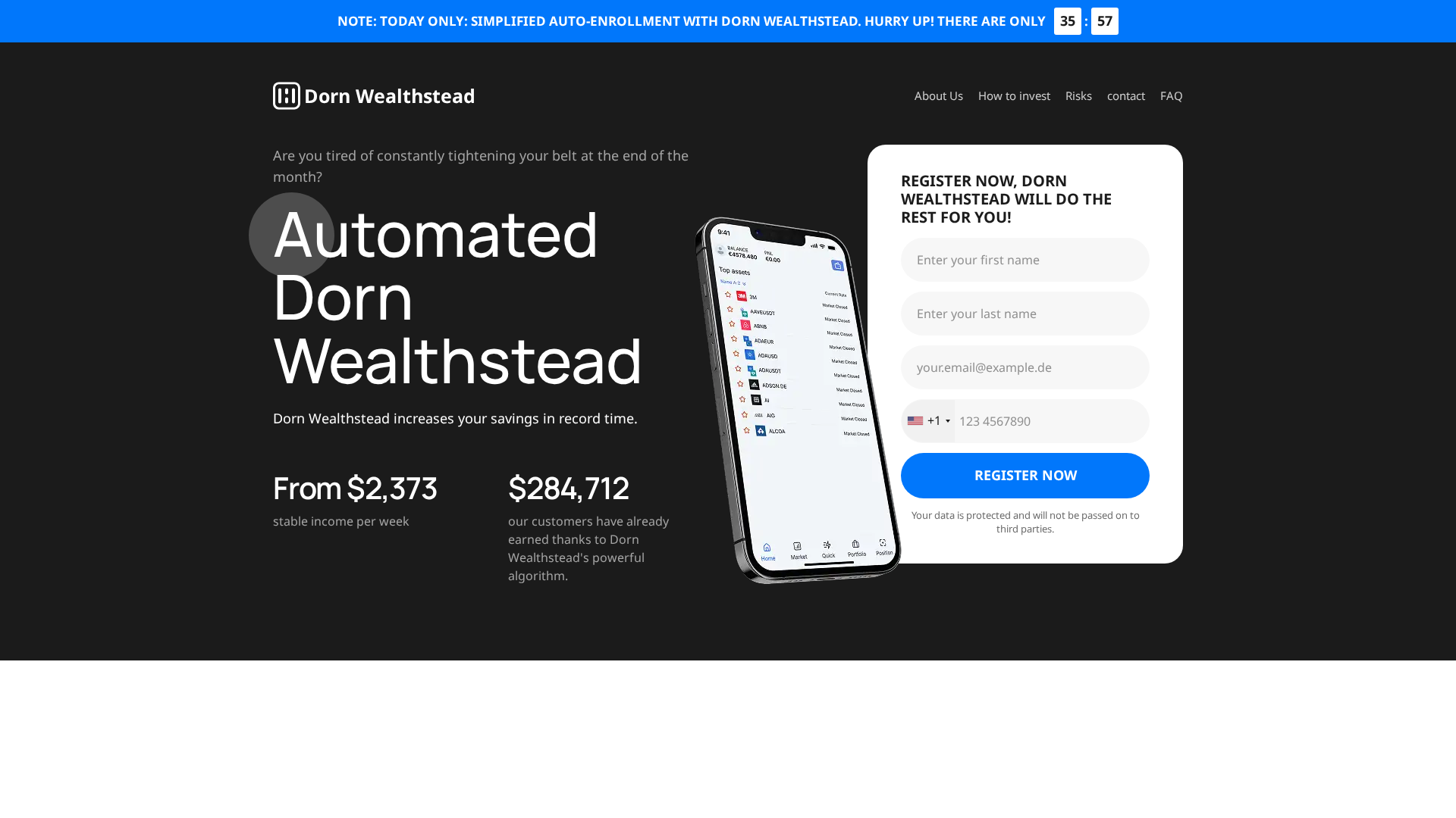 Screenshot of dornwealthstead.com