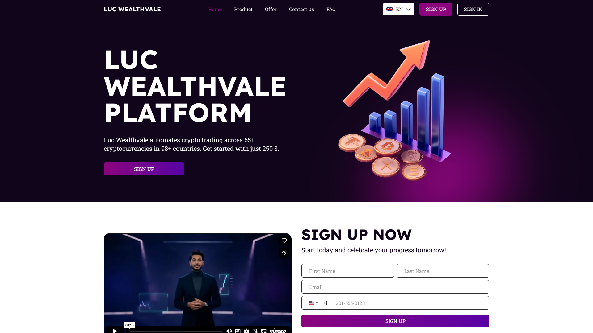 Screenshot of luc-wealthvale.com