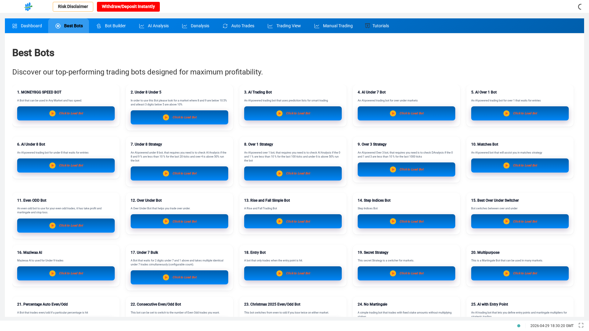 Screenshot of tradervexis.com