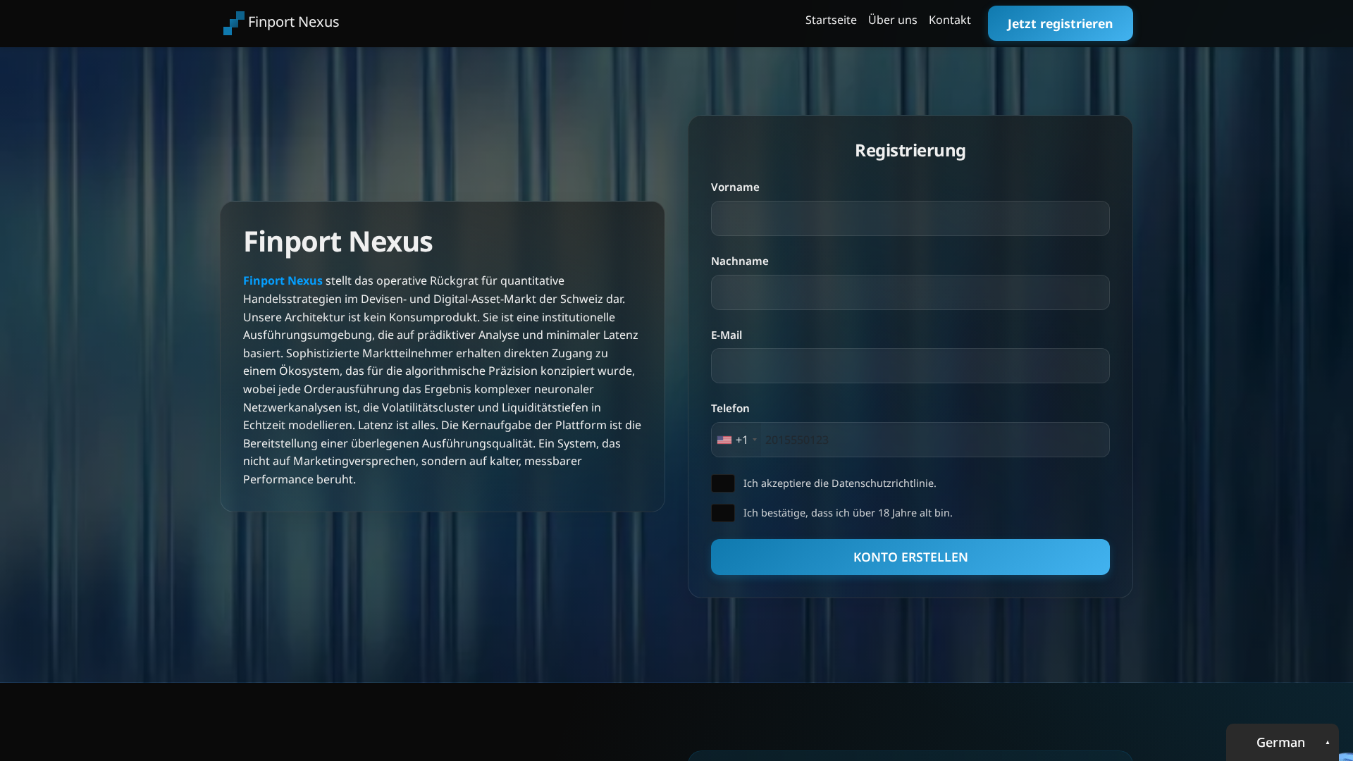 Screenshot of finportnexus.cloud