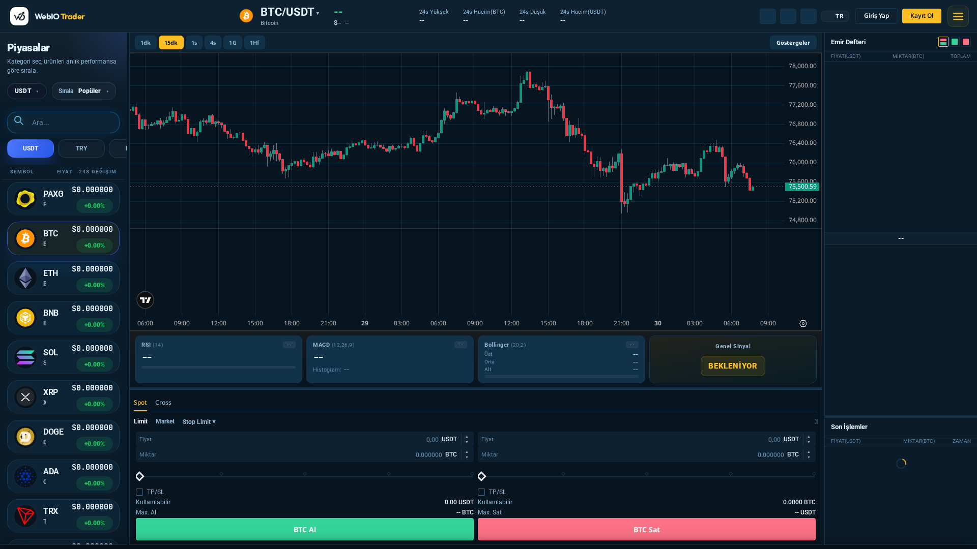 Screenshot of webiotrader.com