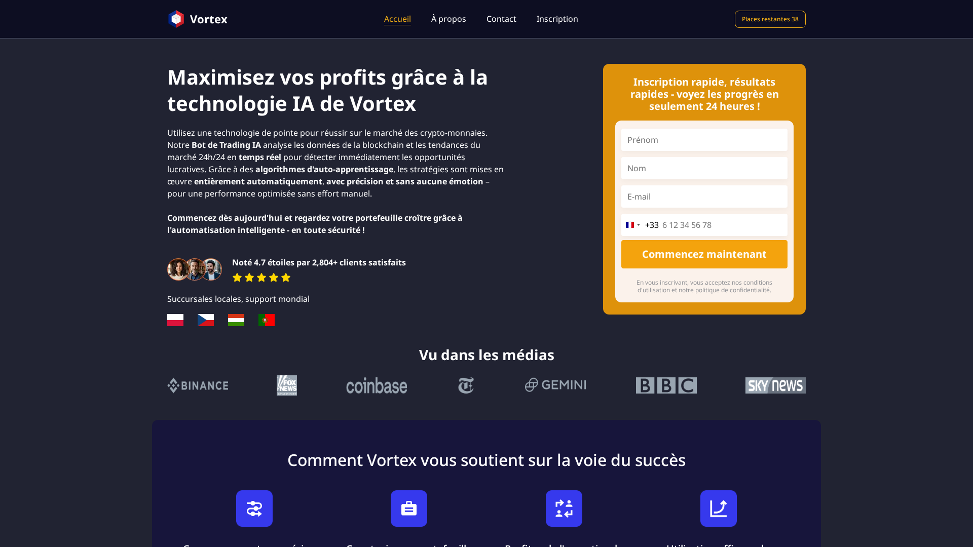 Screenshot of vortex-fr.net