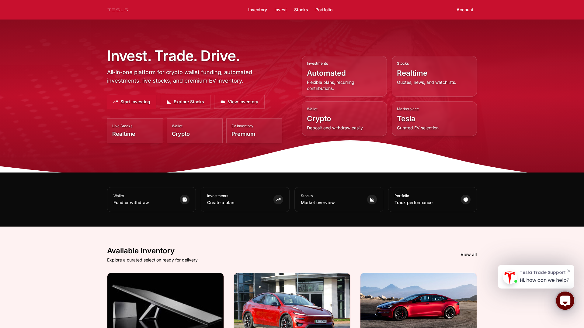 Screenshot of teslainvestmentmarketing.com