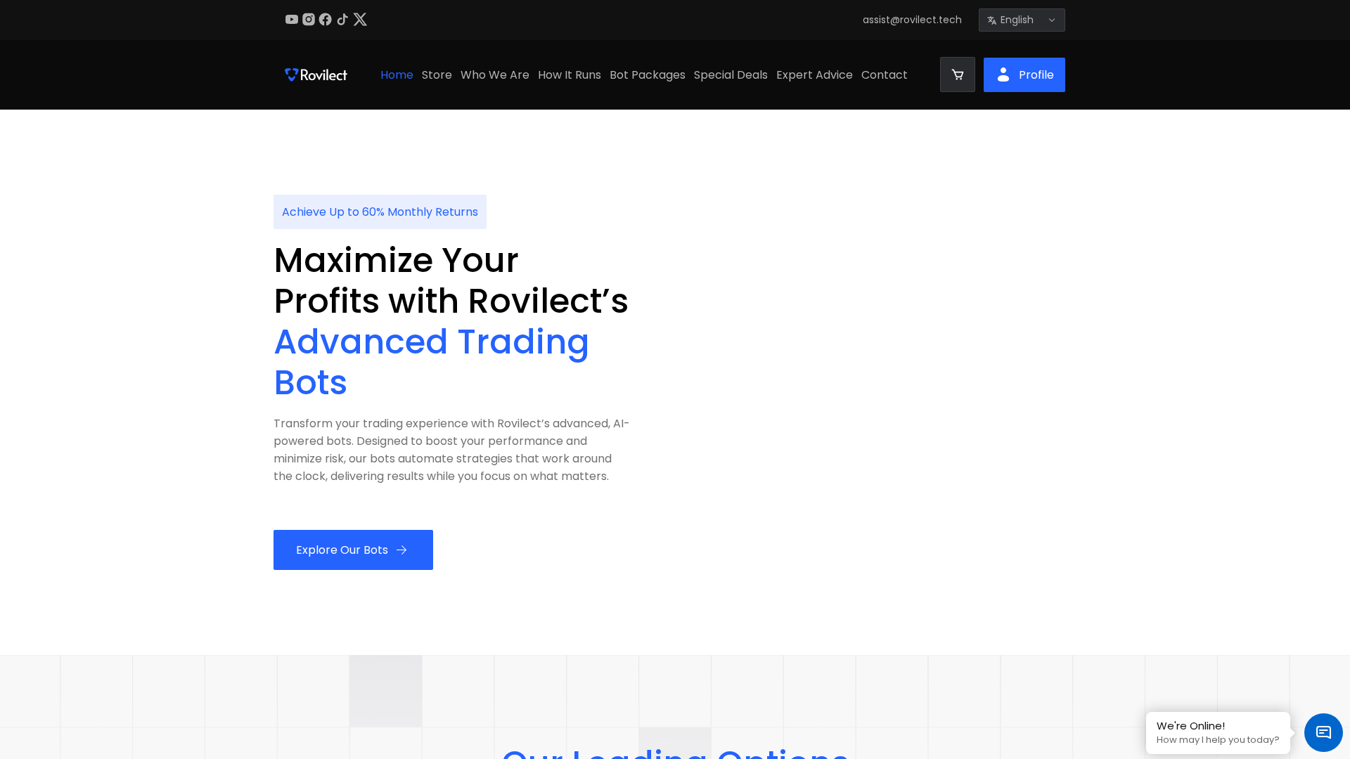 Screenshot of rovilect.com