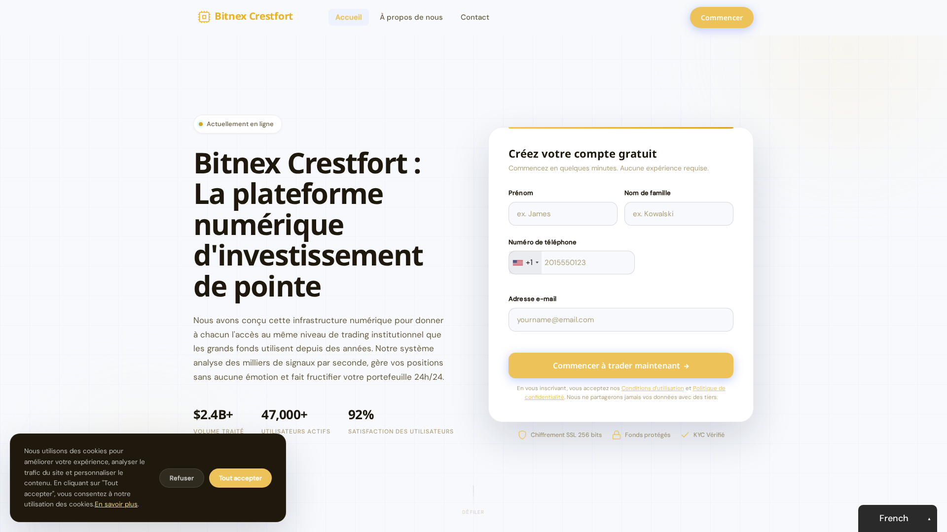 Screenshot of bitnex-crestfort-crypto.com