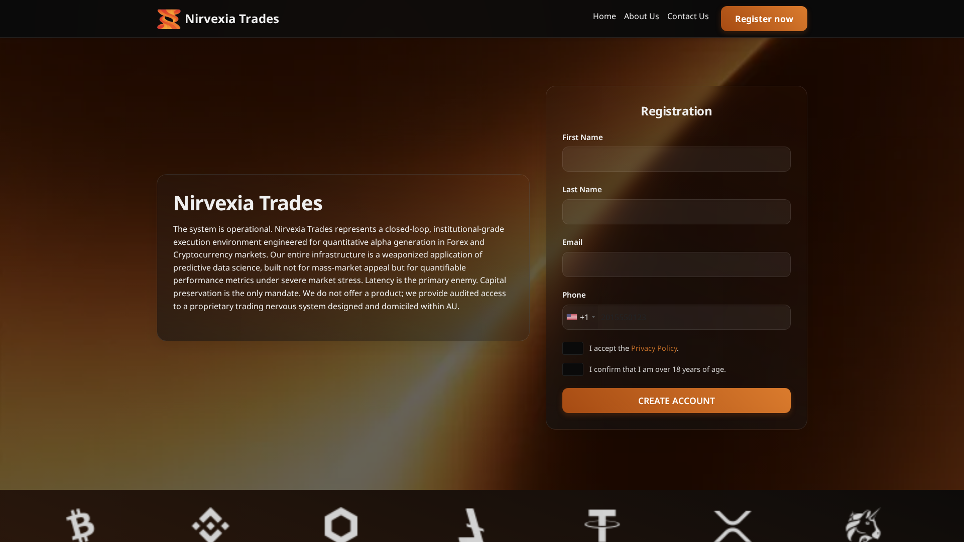 Screenshot of nirvexiatrades-crypto.pro