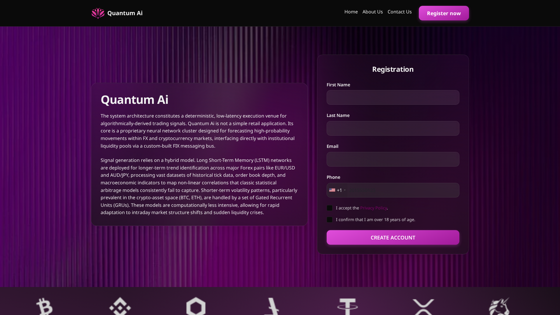 Screenshot of quantumai-crypto.site