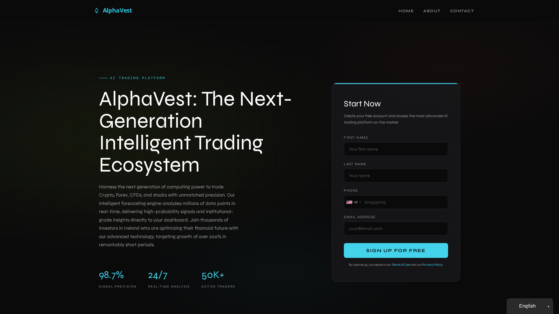Screenshot of alpha-vest.org