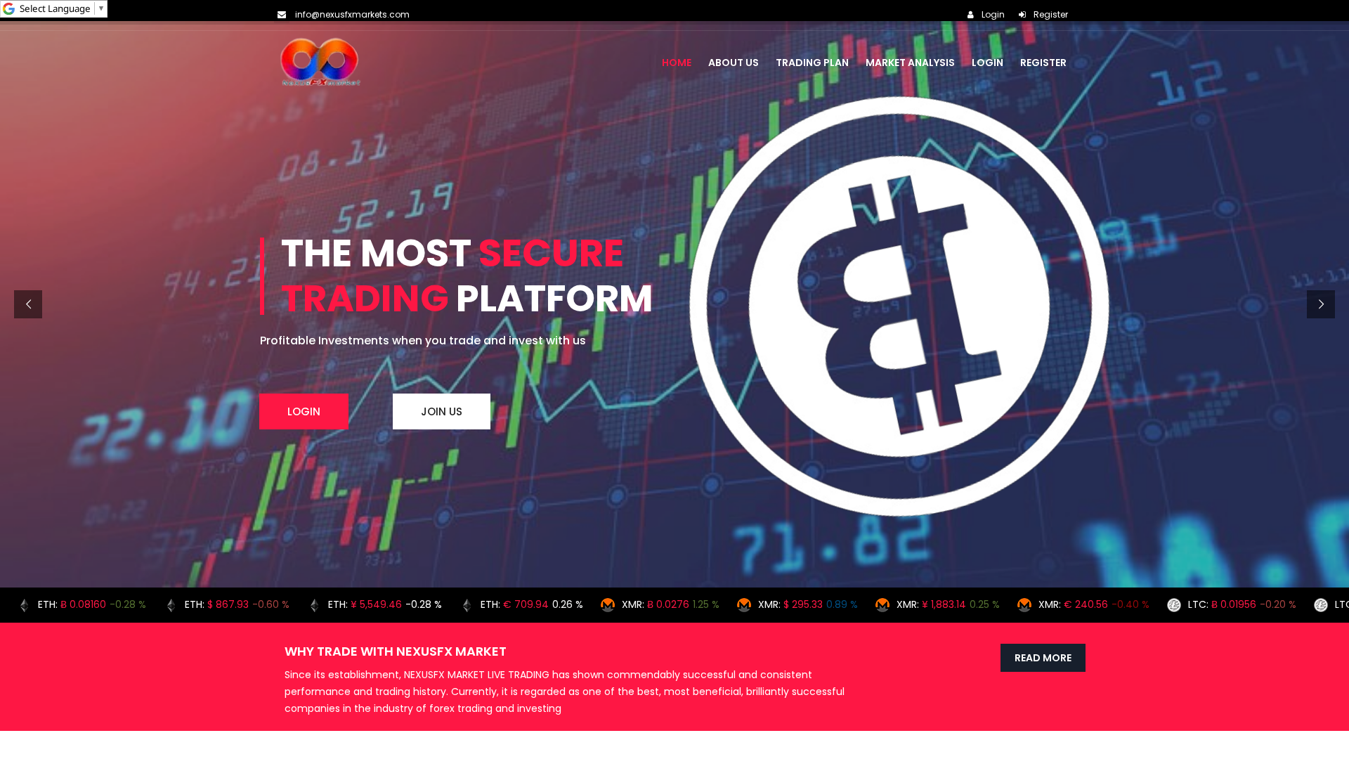 Screenshot of nexusmarketsfx.com