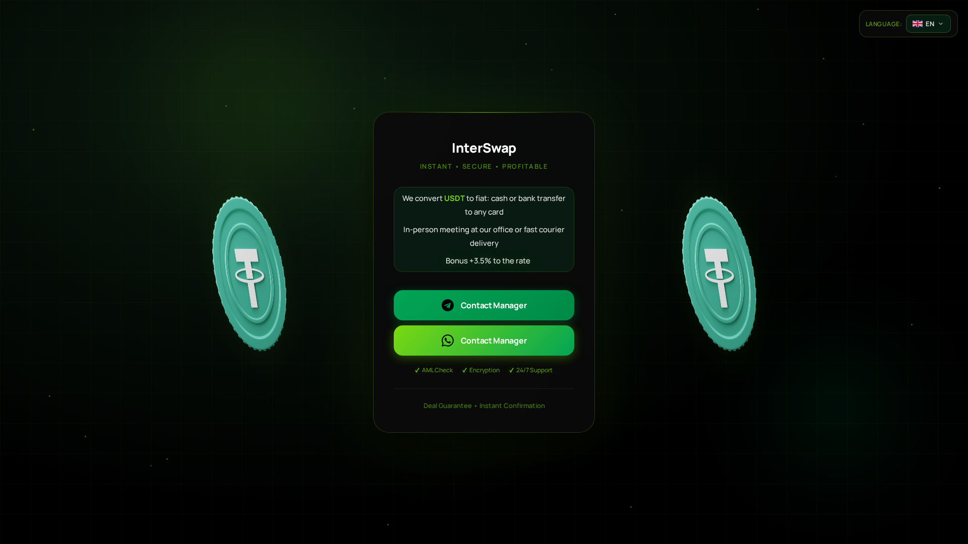 Screenshot of interswap.online