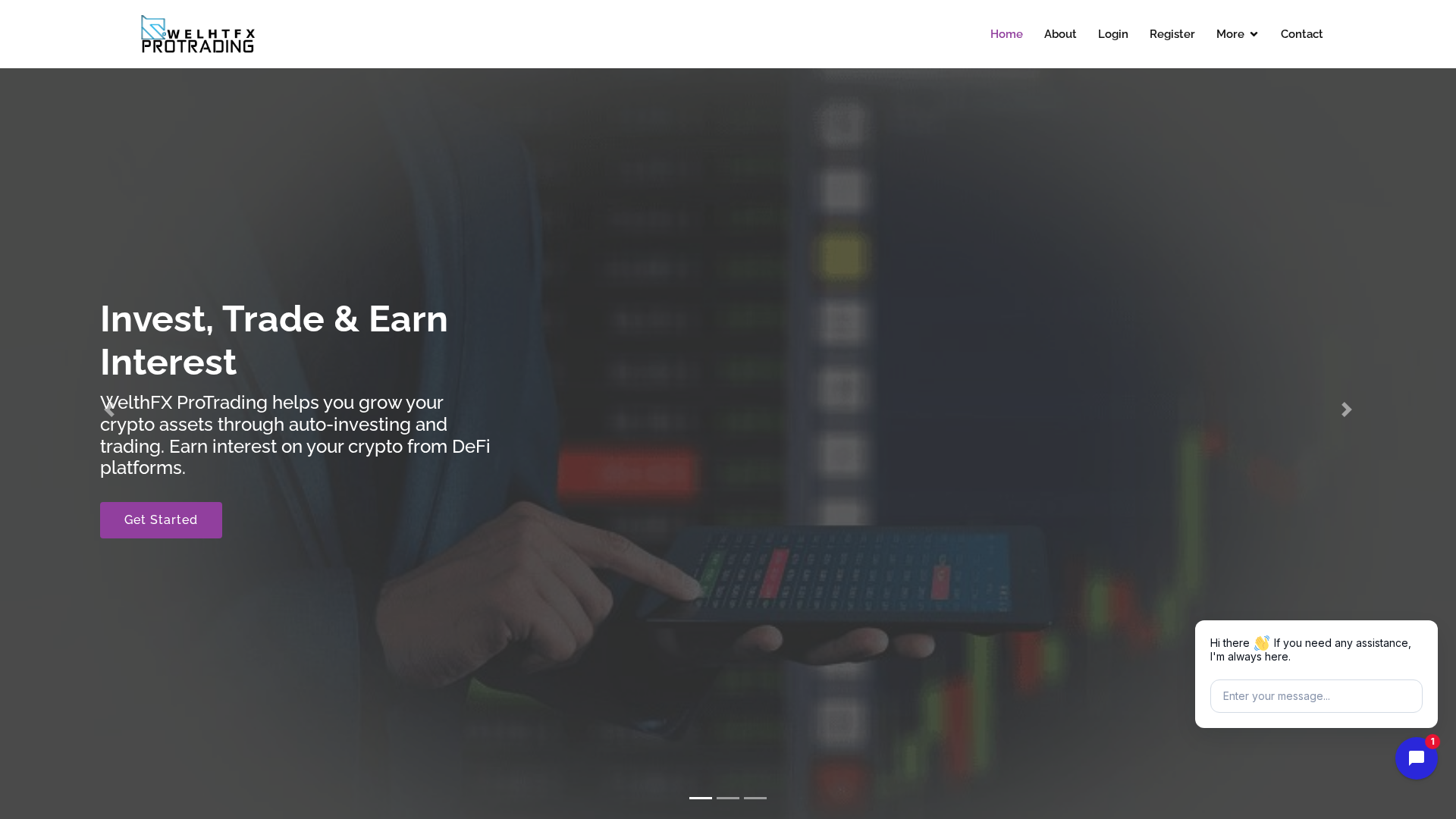 Screenshot of welthfxprotrading.com