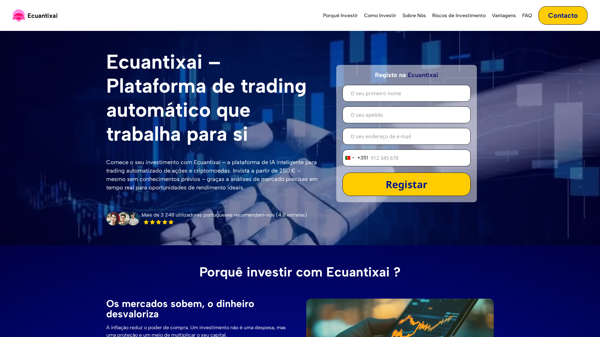 Screenshot of ecuantix-ai.com