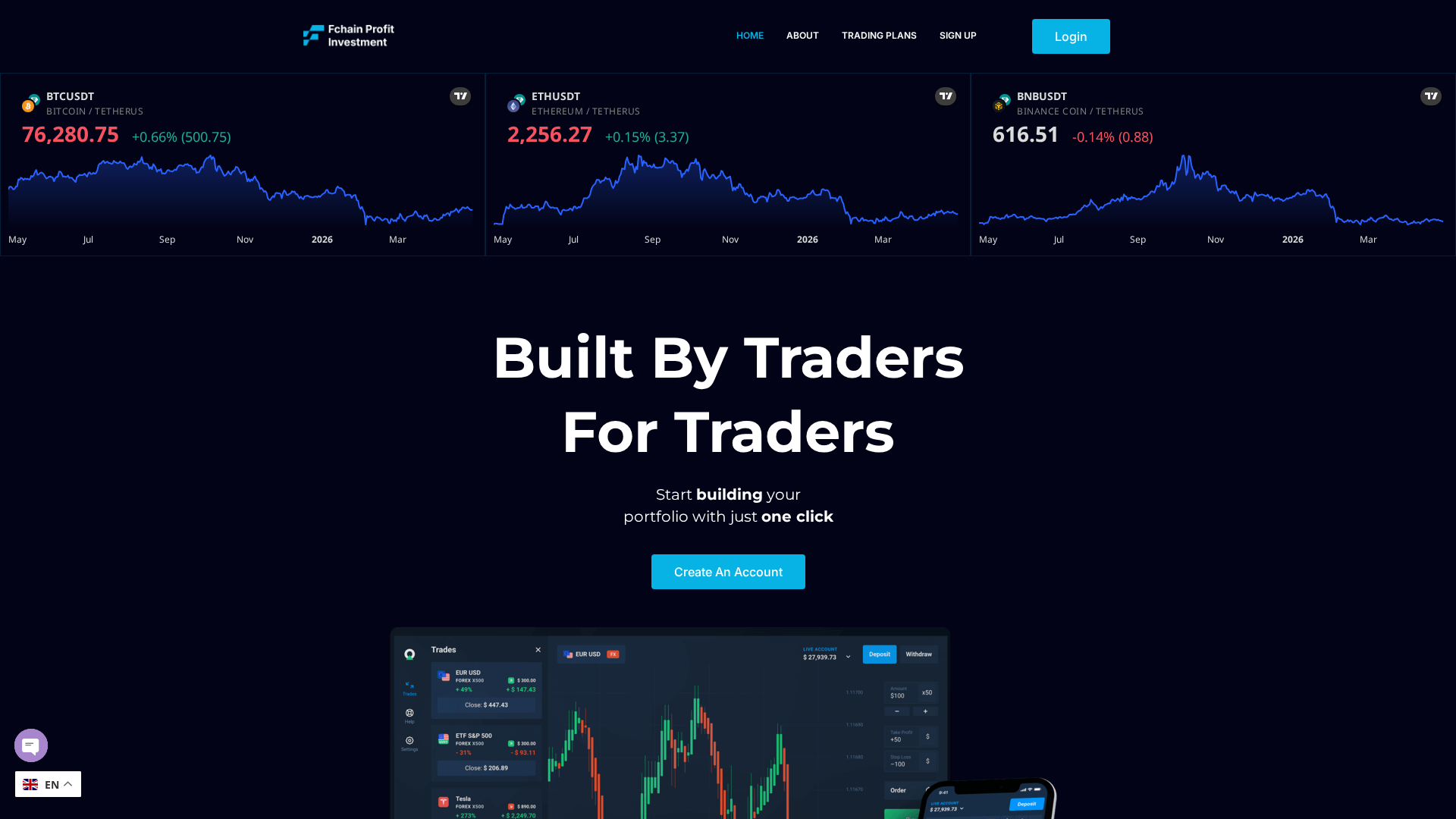 Screenshot of fchainprofitinvestment.com