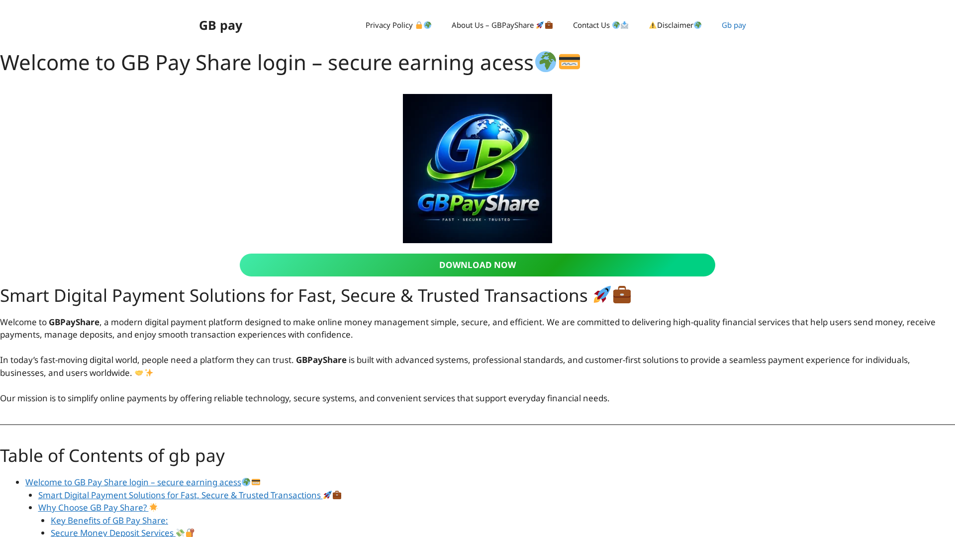 Screenshot of gbpayshare.in