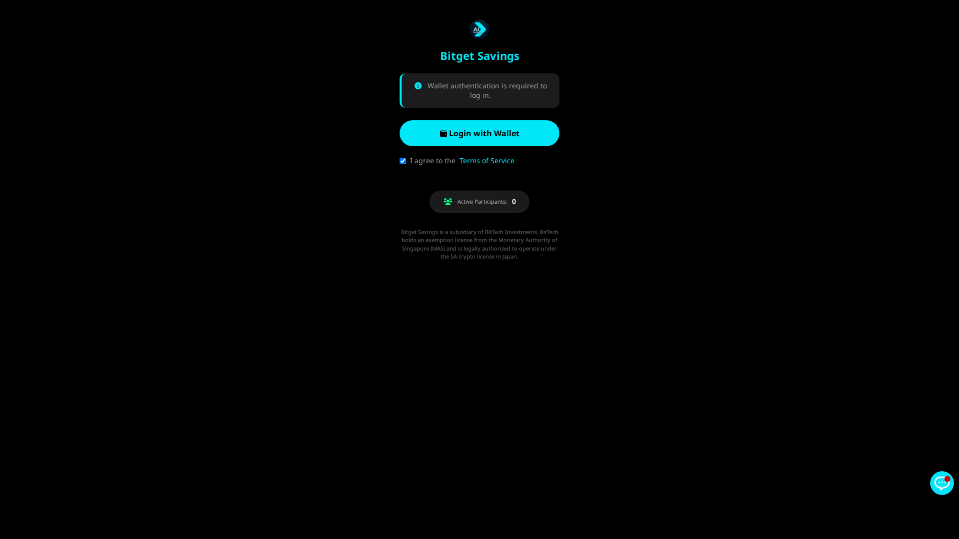 Screenshot of bitgetsavings.com