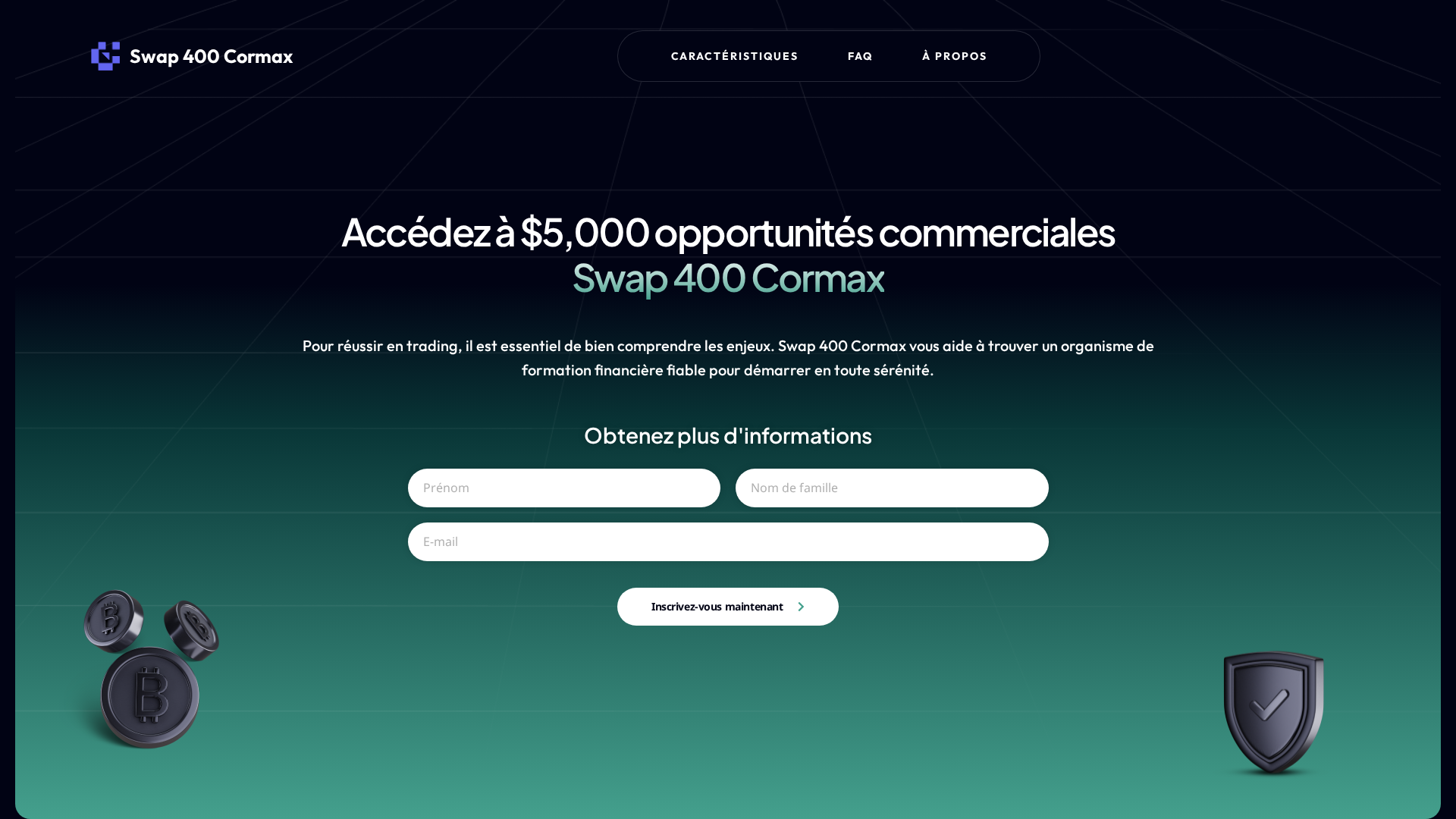 Screenshot of swapcormax400.com