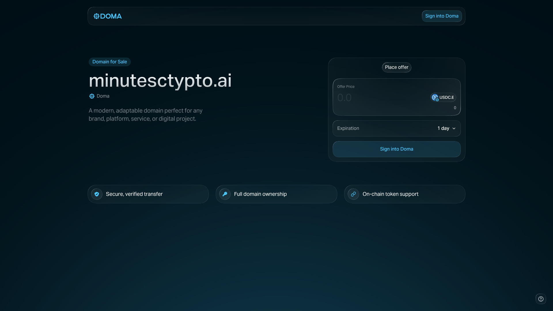 Screenshot of minutesctypto.ai
