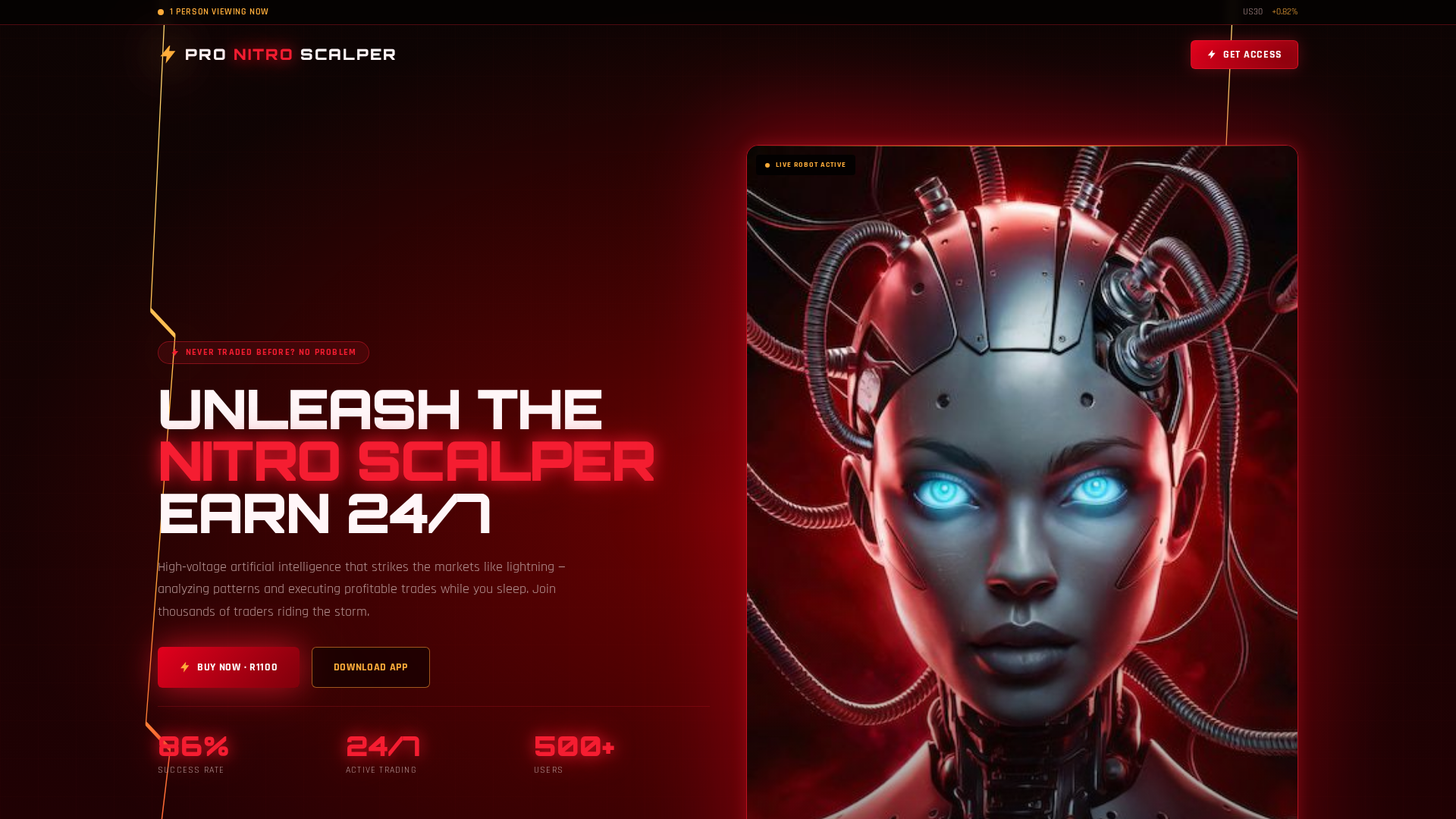 Screenshot of pro-nitro-scalper.com