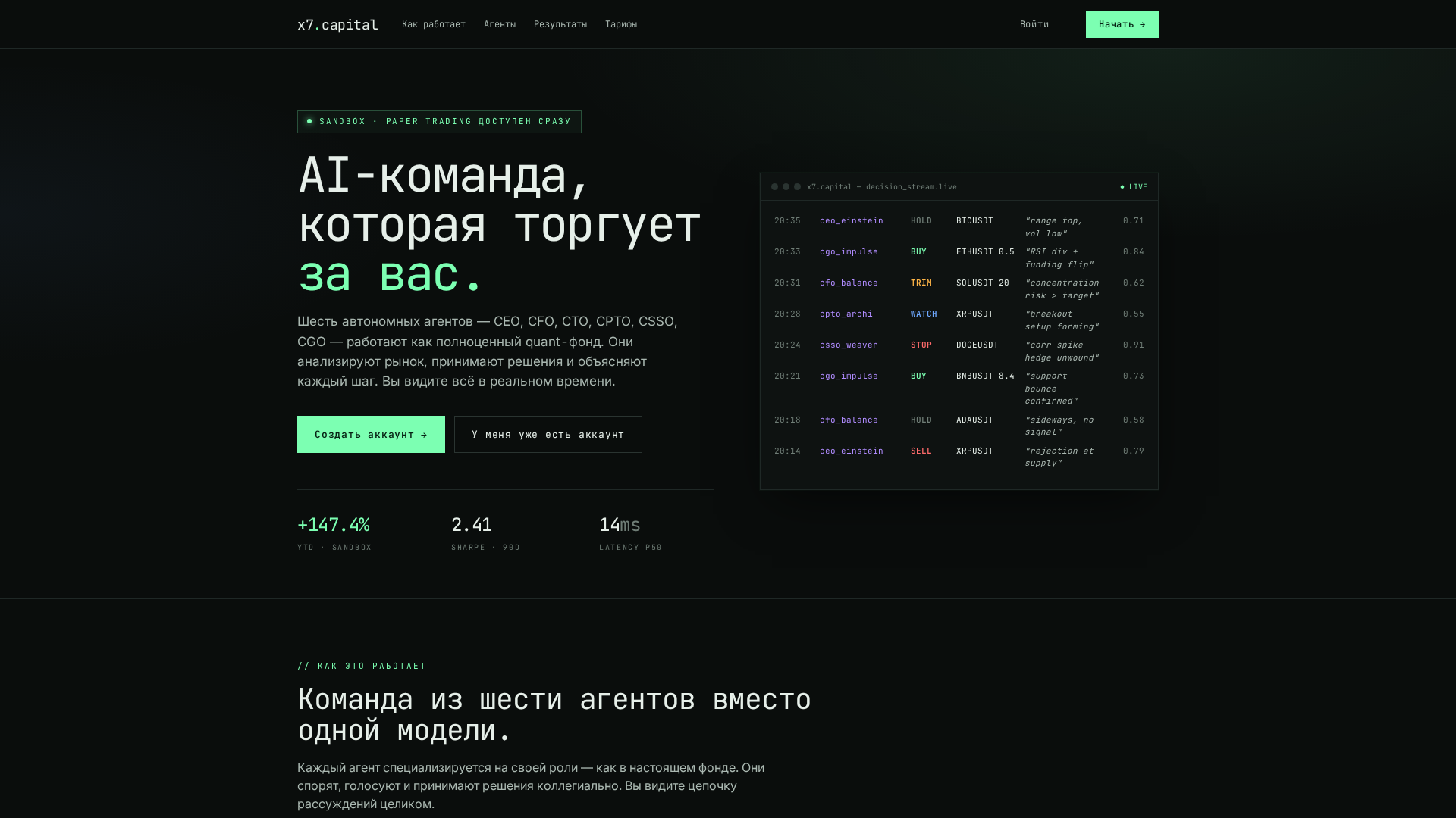 Screenshot of x7.capital