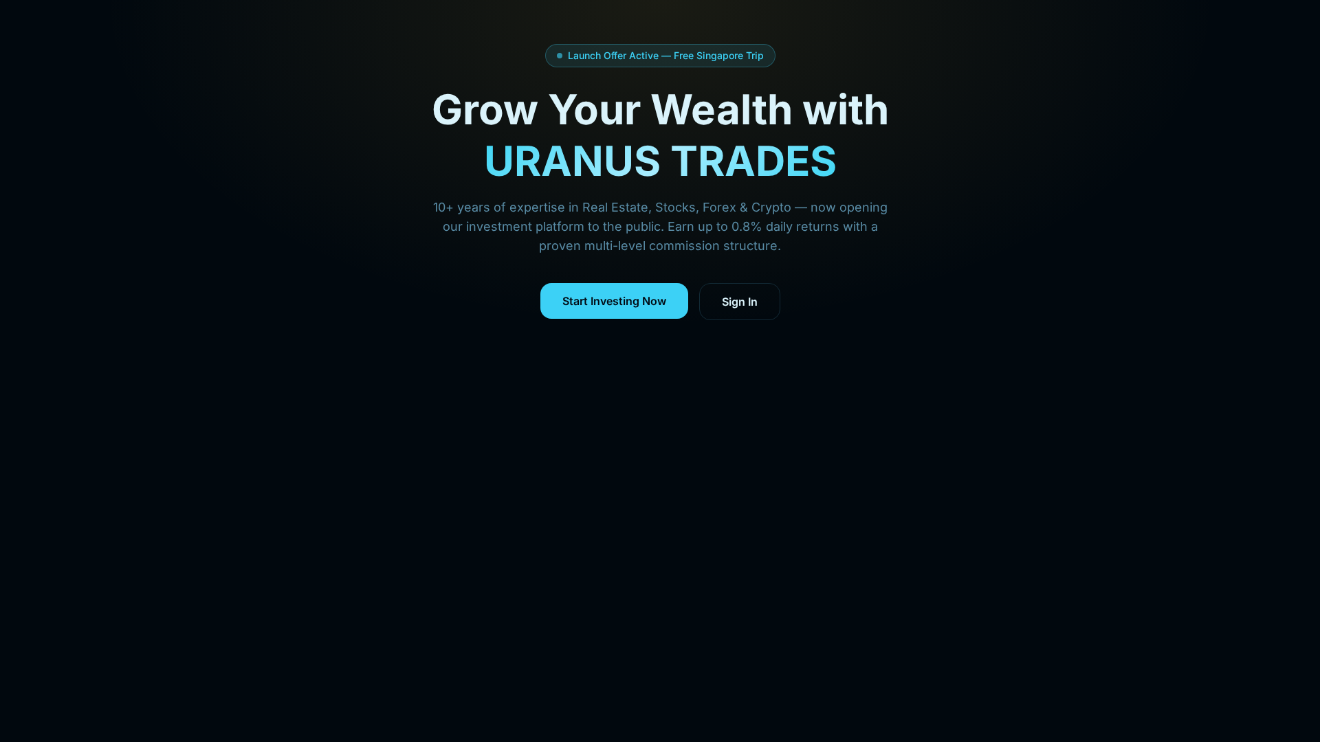 Screenshot of uranustrades.net
