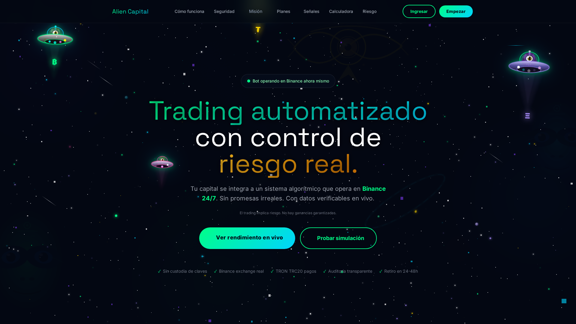 Screenshot of alien-trading.com