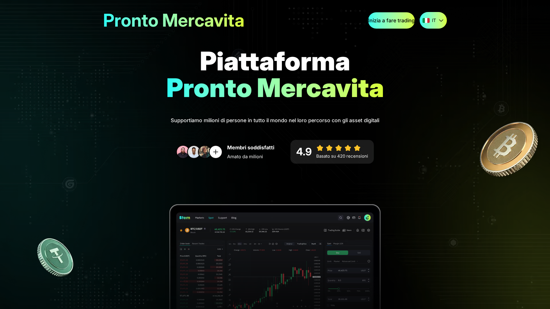 Screenshot of pronto-mercavita.com