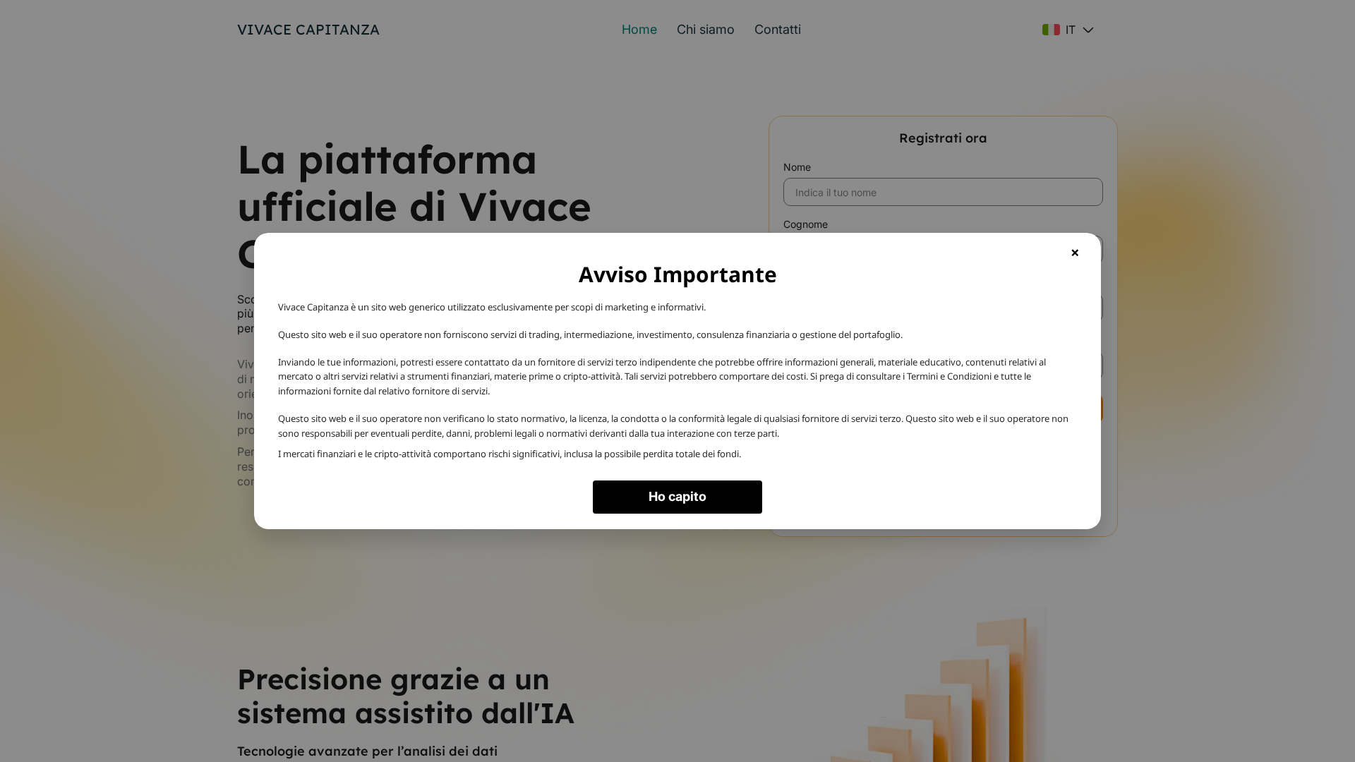 Screenshot of vivacecapitanza-it.live